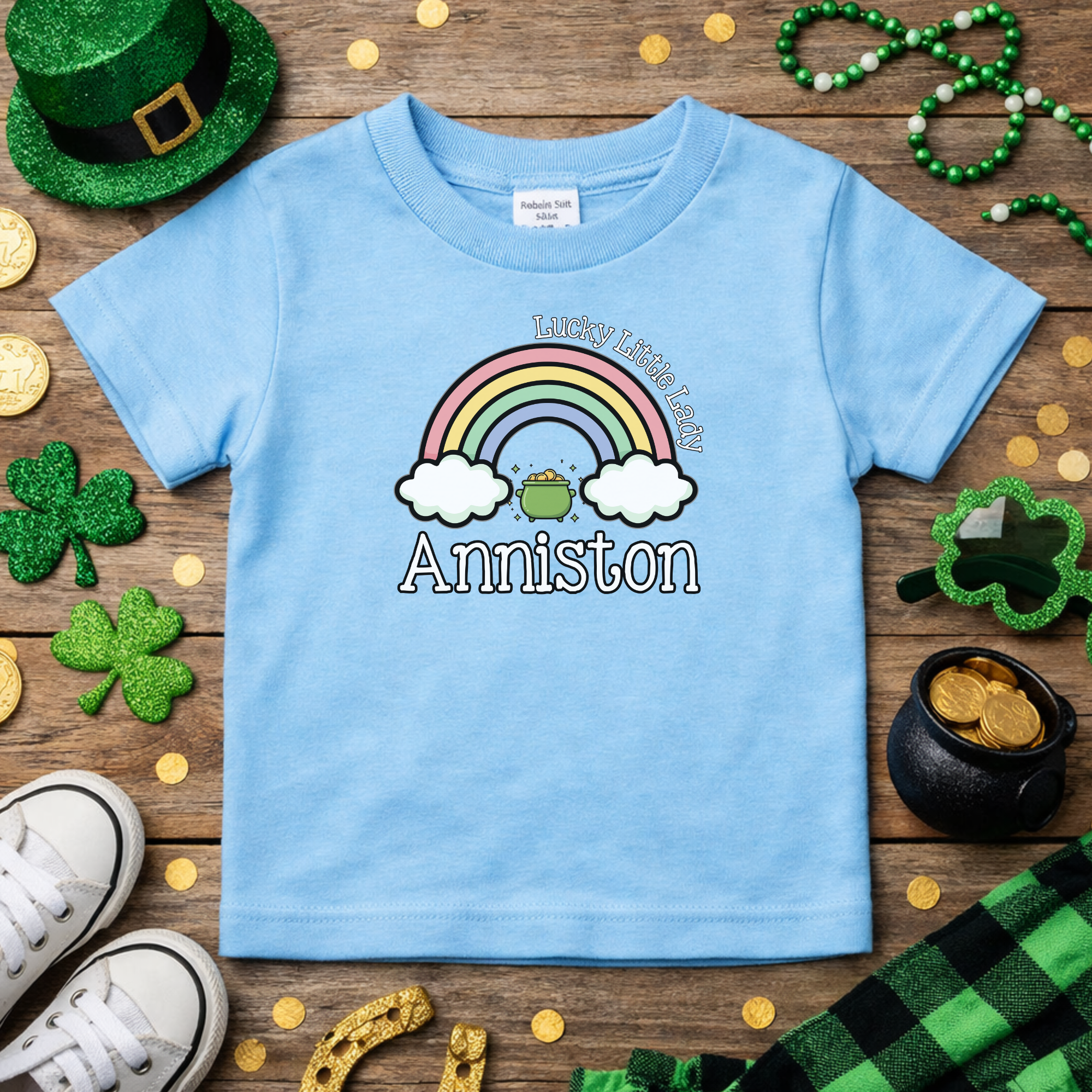 Personalized Toddler St. Patrick’s Day Tee “Lucky Little Lady: product thumbnail image Personalized Toddler St. Patrick’s Day Tee “Lucky Little Lady: product thumbnail image