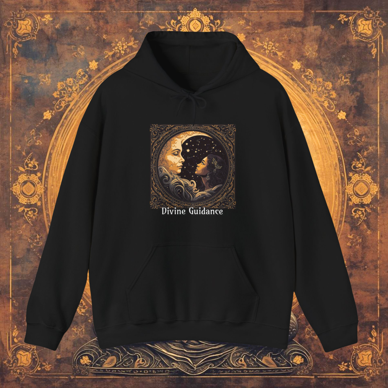 Divine Guidance Moon of Inspiration Unisex Heavy Blend™ Hooded Sweatshirt product thumbnail image