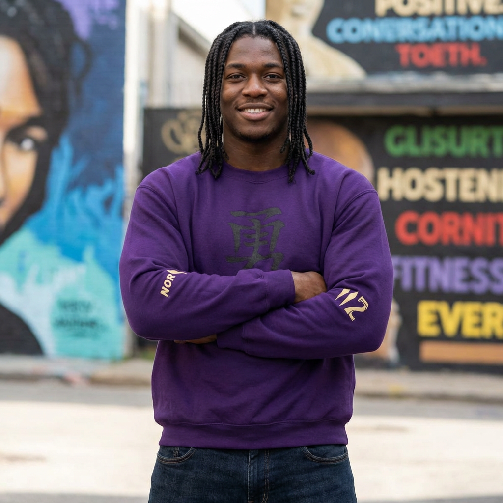 7 Lion "Speak on Courage"  Gym Crewneck  product thumbnail image