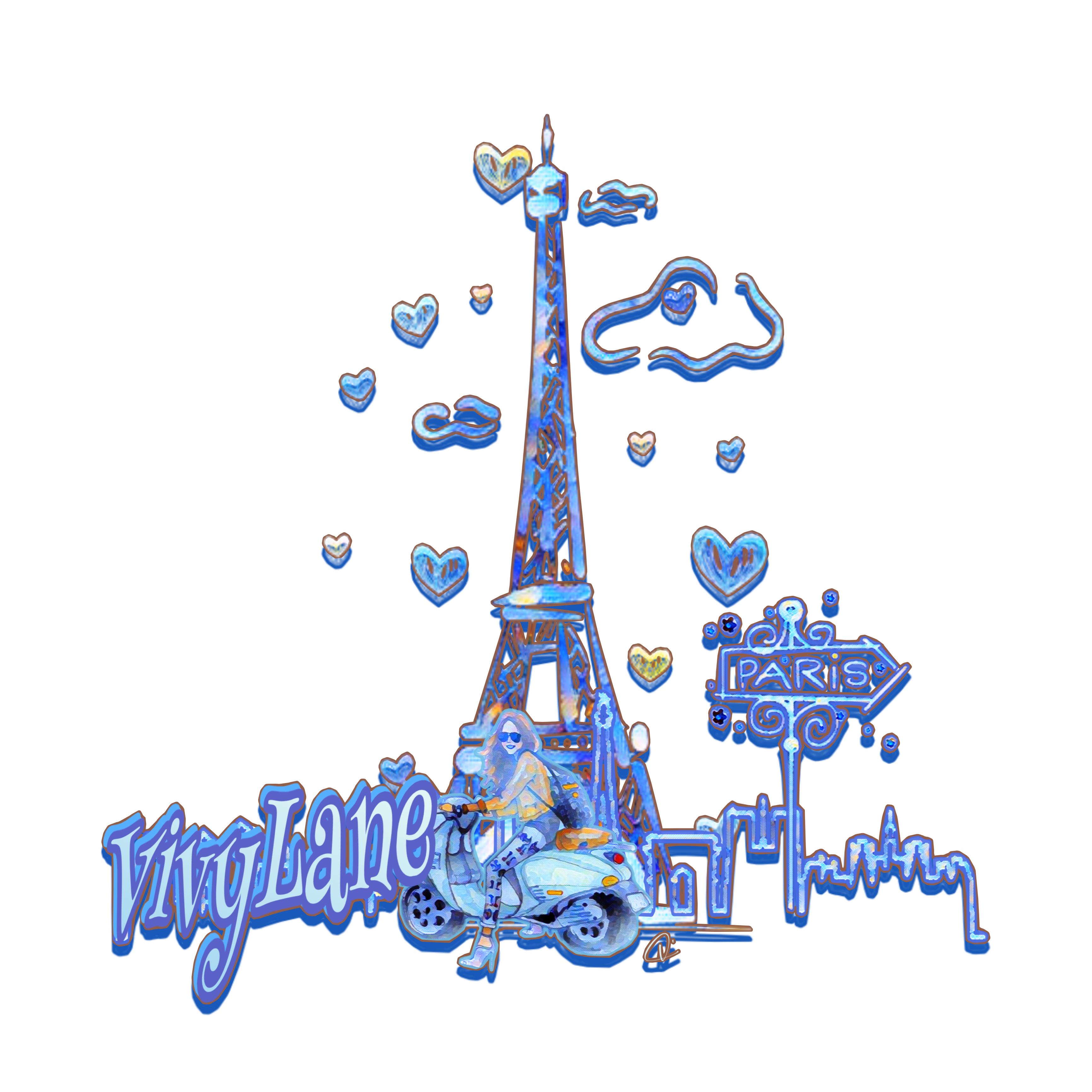 Unisex Heavy Cotton Vivy Lane in Paris ss product thumbnail image