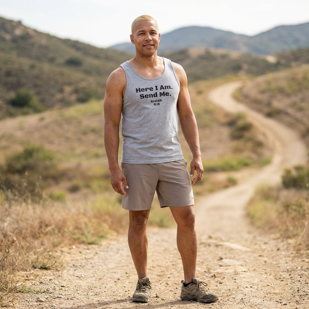 Men's Tank Top w/Here I Am/blk product thumbnail image Men's Tank Top w/Here I Am/blk product thumbnail image