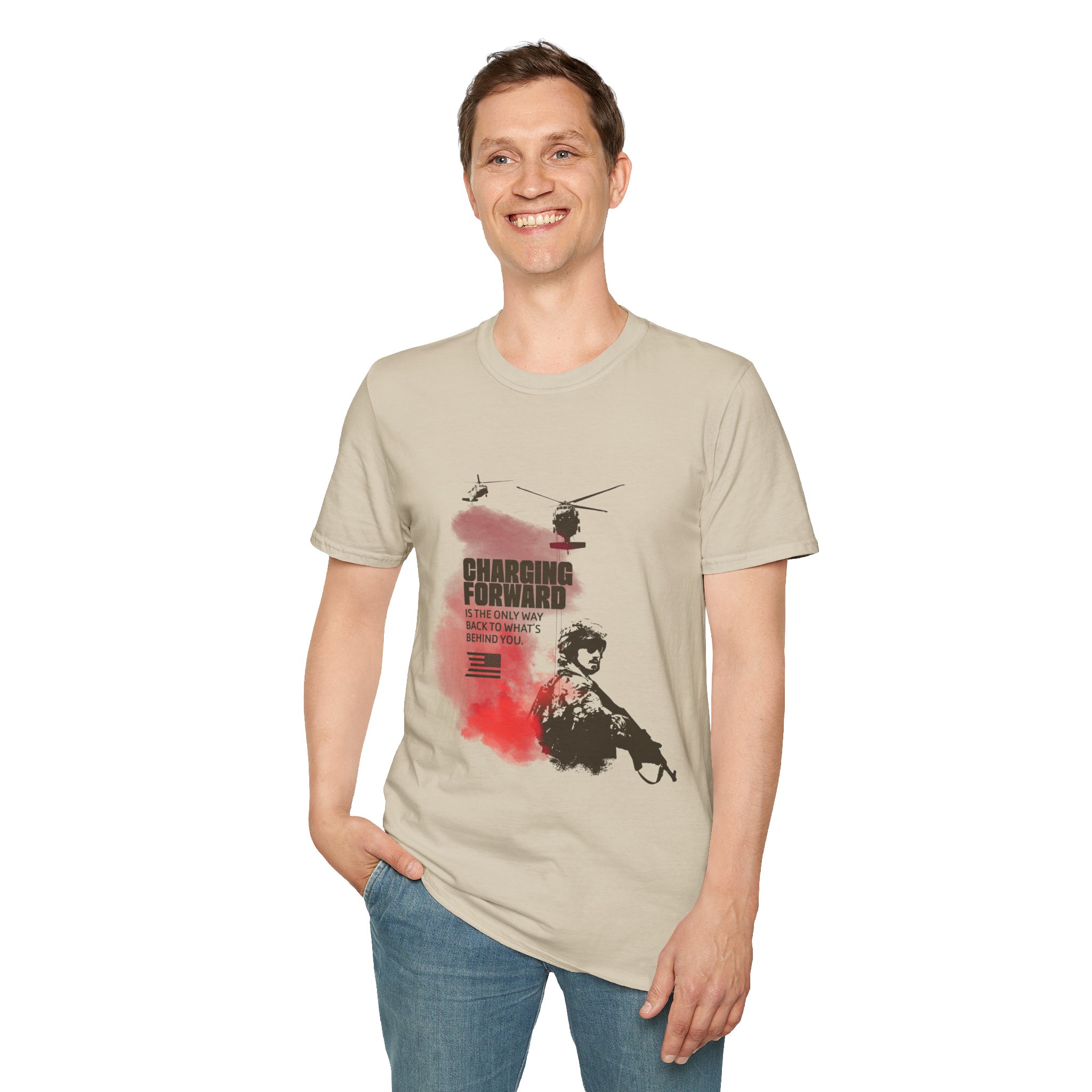 Charging Forward T-Shirt | Lightweight Cotton Tee product thumbnail image