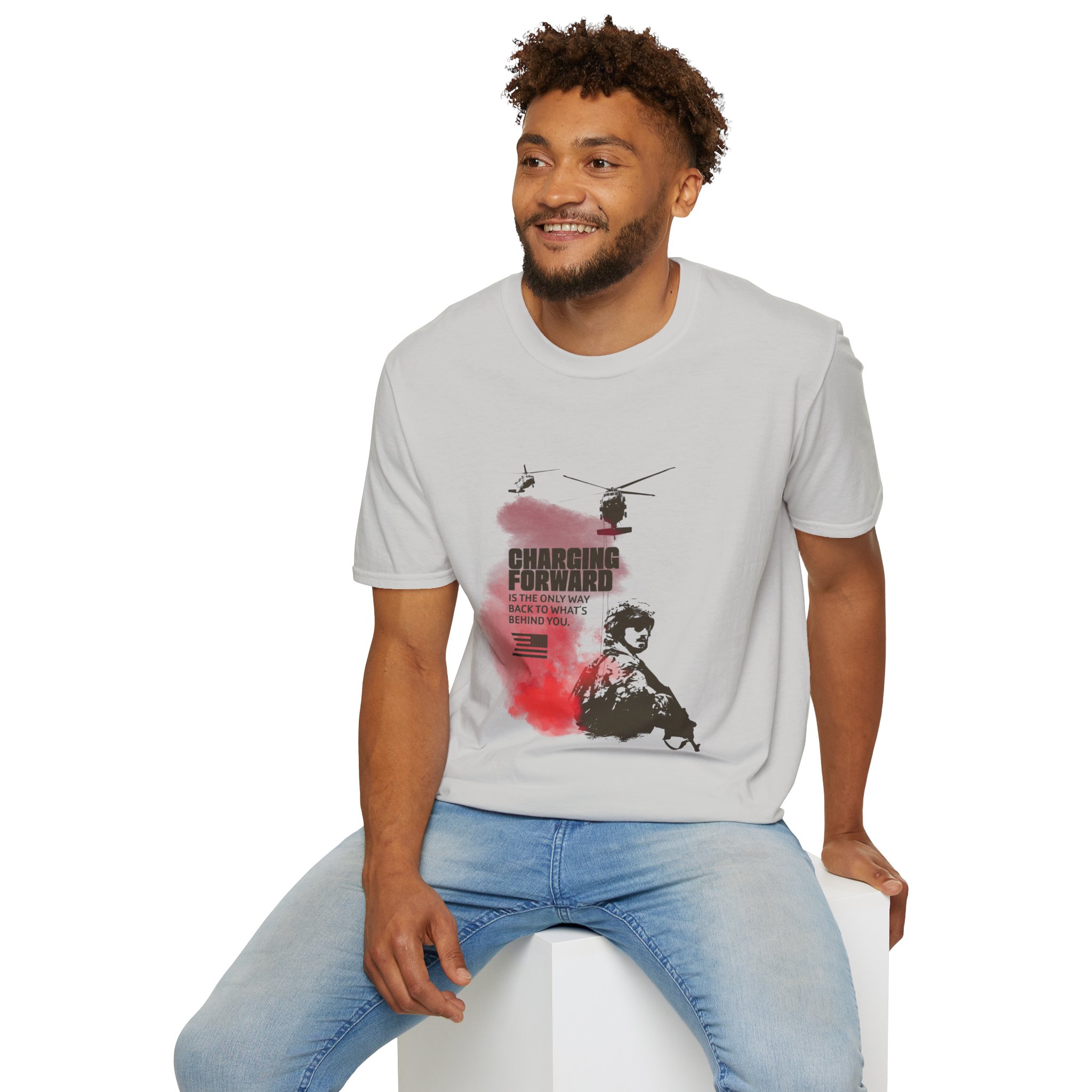 Charging Forward T-Shirt | Lightweight Cotton Tee product thumbnail image