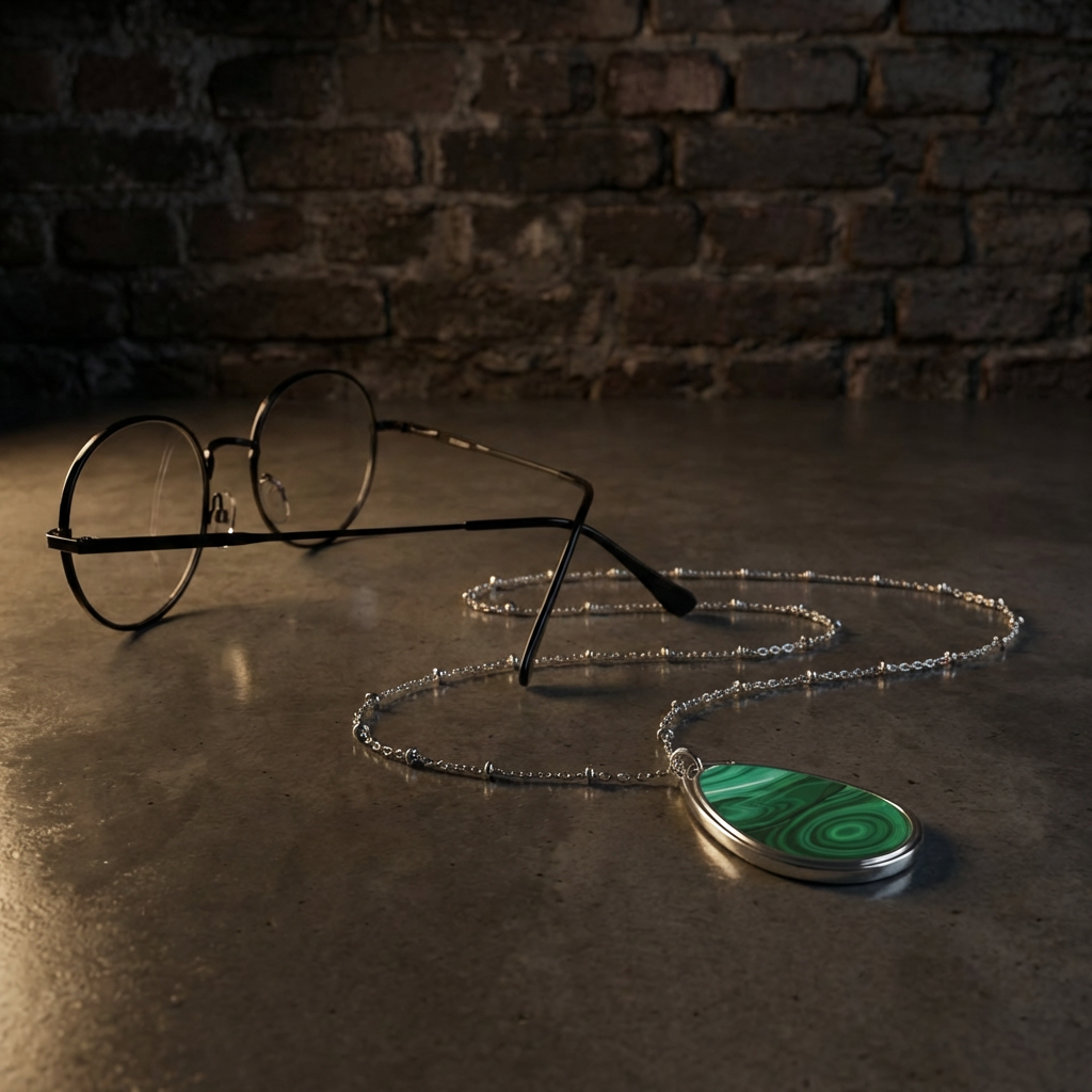 Malachite Teardrop Pendant Necklace