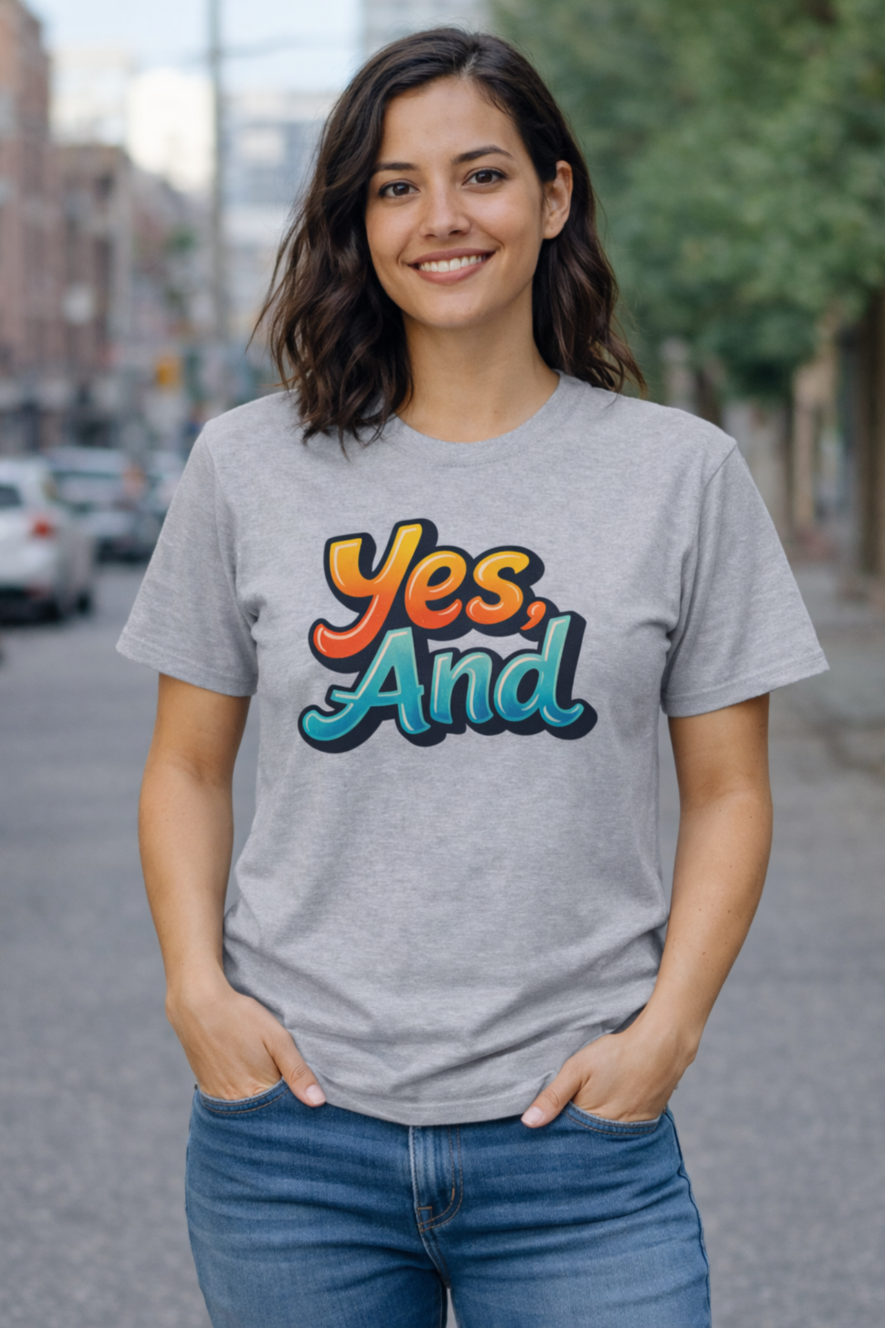 YES AND! Unisex T-Shirt - Funny Improviser Theater Comedy Tee