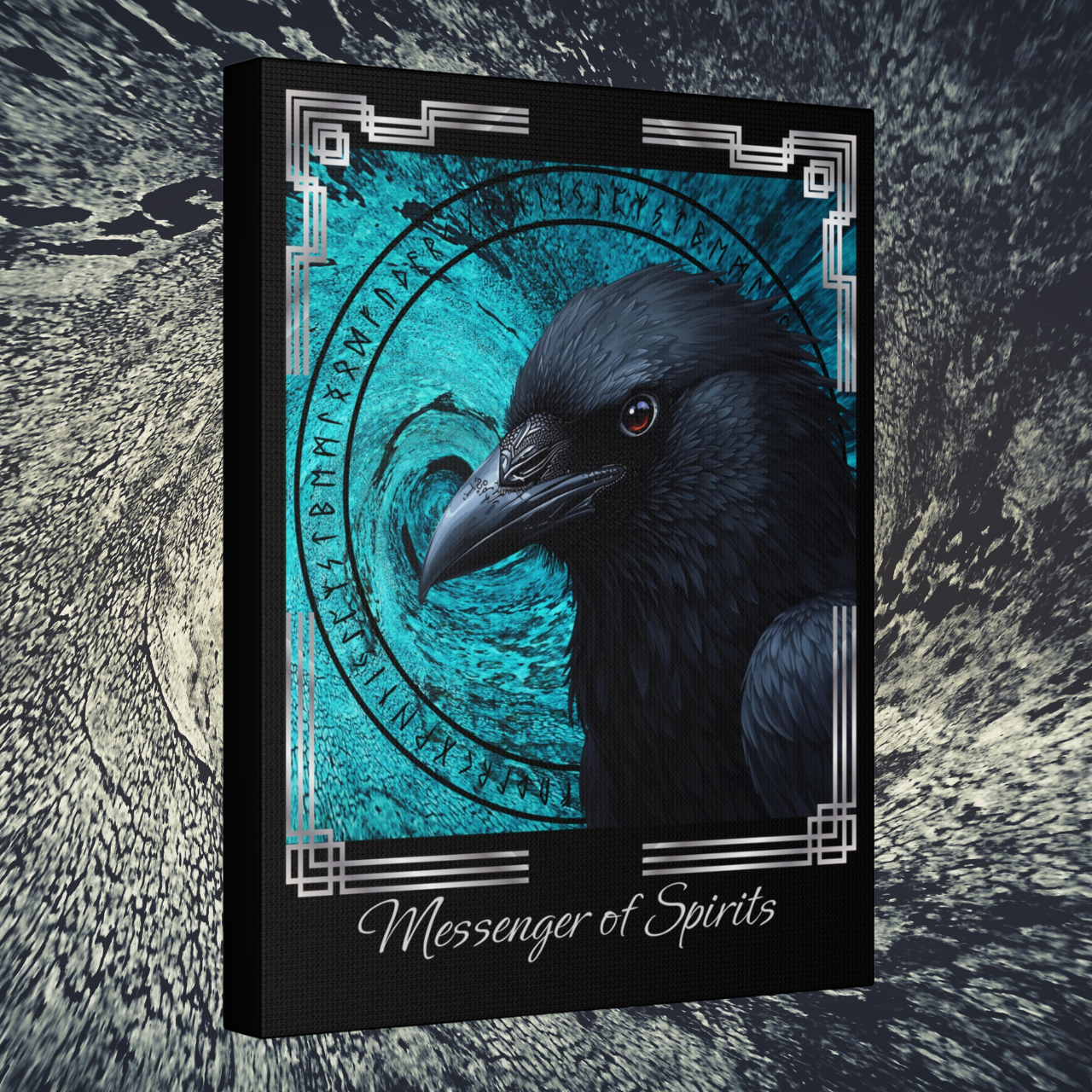 Raven Mystical Messenger of Spirits 11 x 14  Matte Wall Canvas