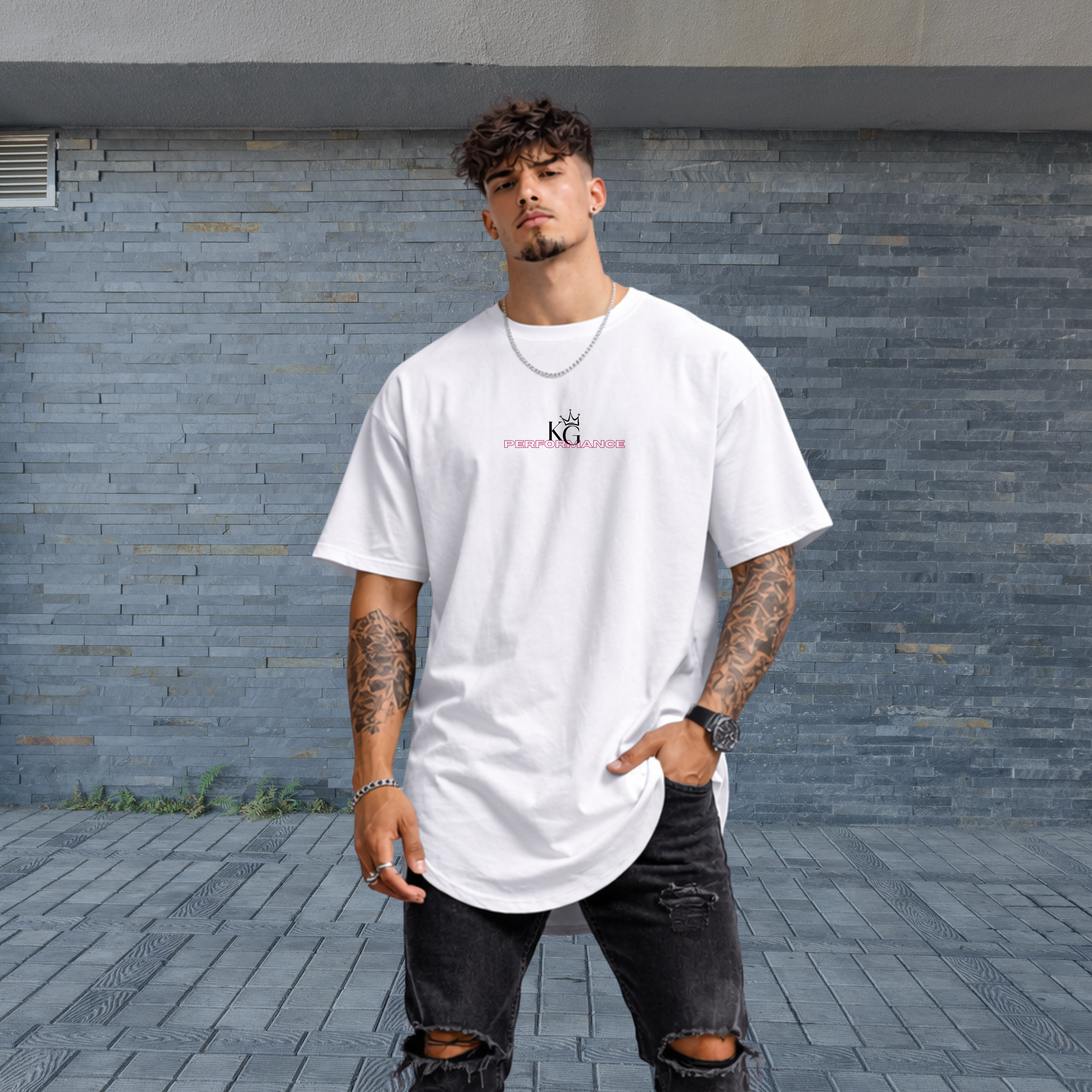 Performance Cross Tee - Men's Curved Hem Jersey T-Shirt