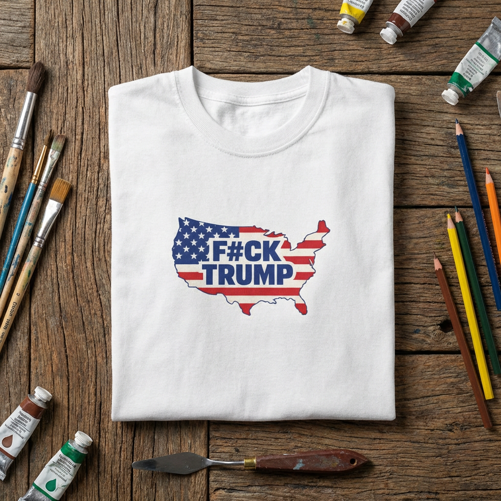 Patriotic Protest T-Shirt – Bold Red White & Blue USA Graphic