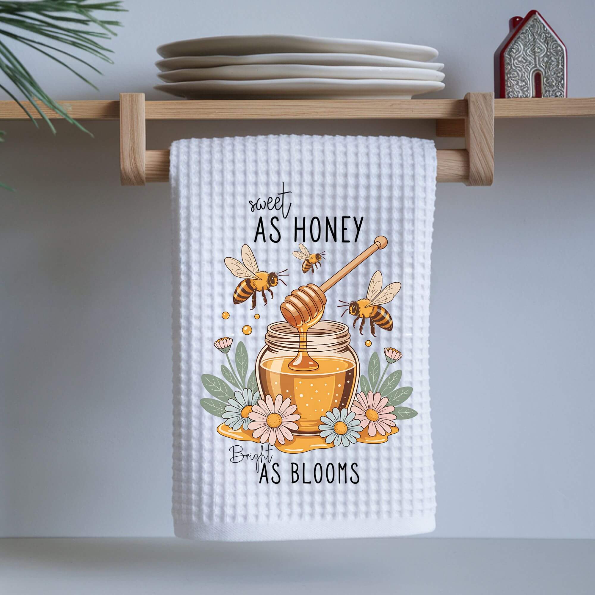 Sweet as Honey & Bright as Blooms Microfiber Tea Towel product thumbnail image Sweet as Honey & Bright as Blooms Microfiber Tea Towel product thumbnail image