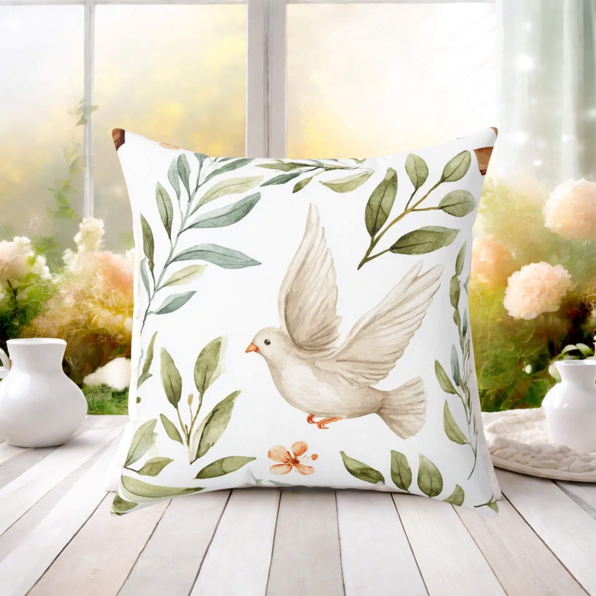 Watercolor Dove Decorative Throw Pillow product thumbnail image Watercolor Dove Decorative Throw Pillow product thumbnail image