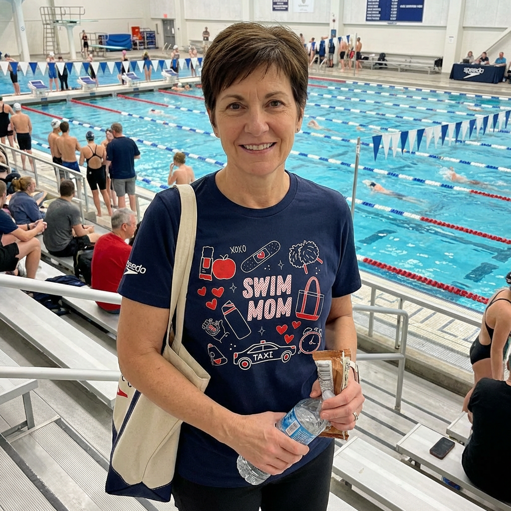 ADULT BELLA CANVAS - Swim Mom Collage product thumbnail image