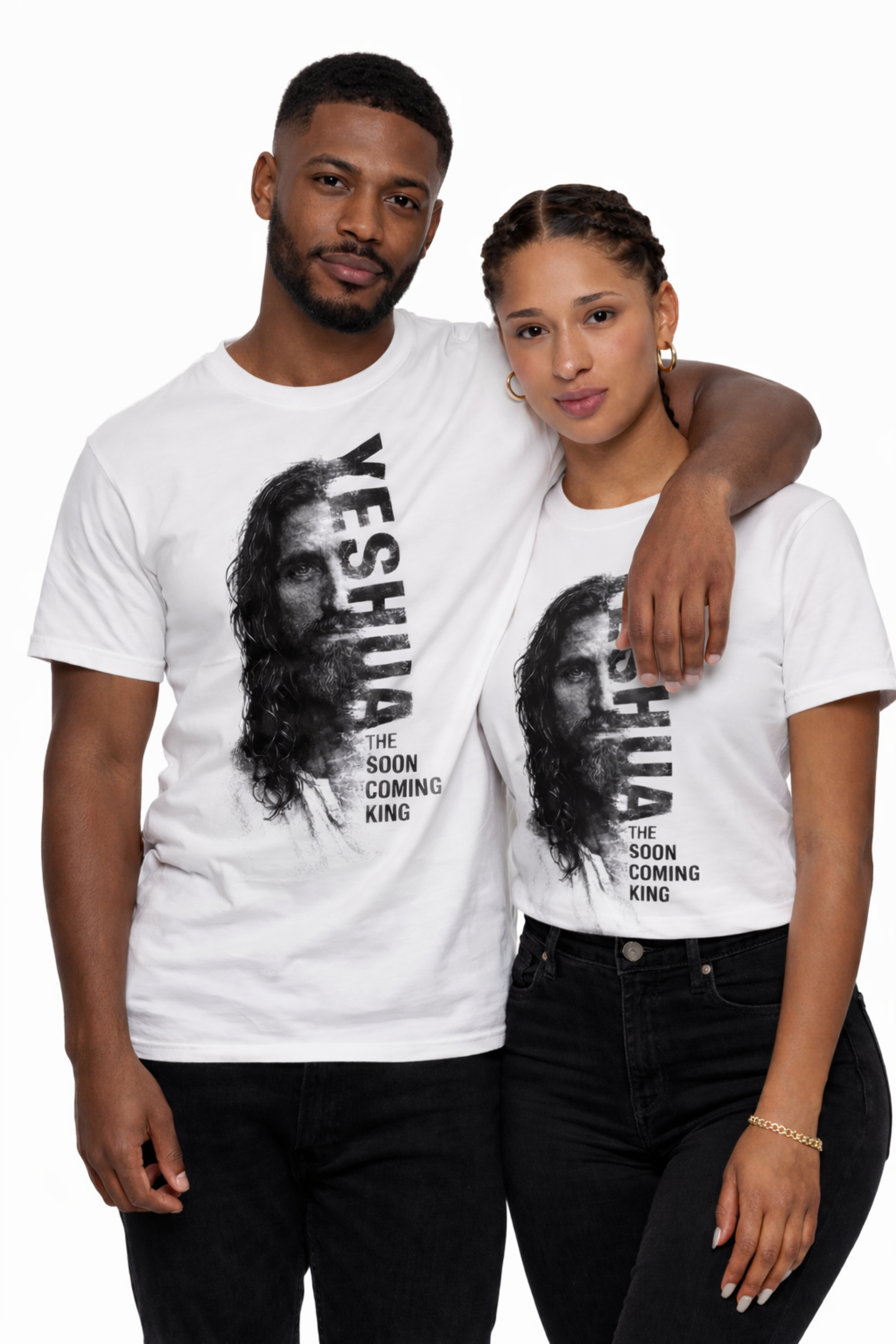 T‑Shirt — Yeshua “The Soon Coming King” Portrait Tee product thumbnail image T‑Shirt — Yeshua “The Soon Coming King” Portrait Tee product thumbnail image