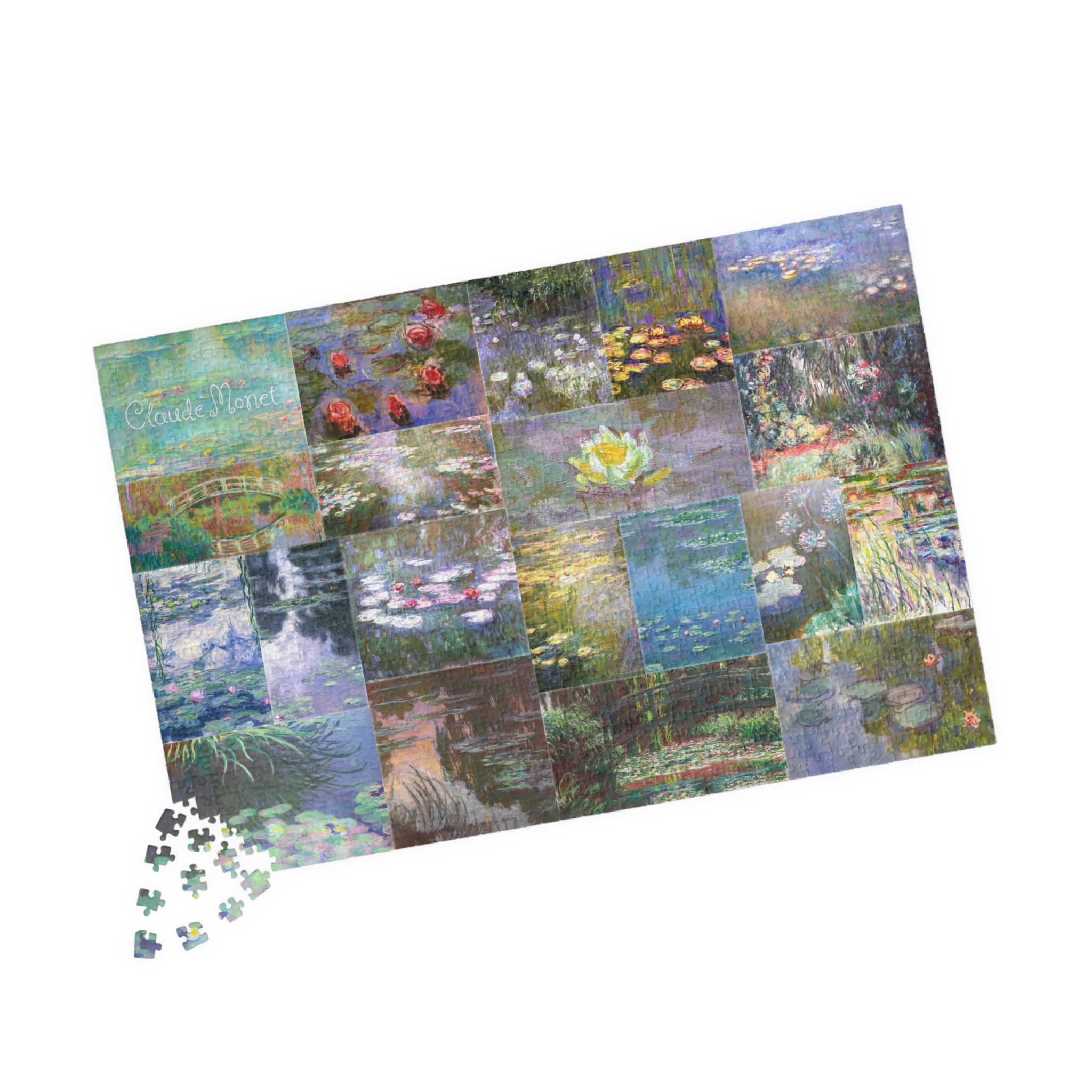 Monet Water Lilies collage Puzzle | Artistic Jigsaw Puzzle 1000 pieces