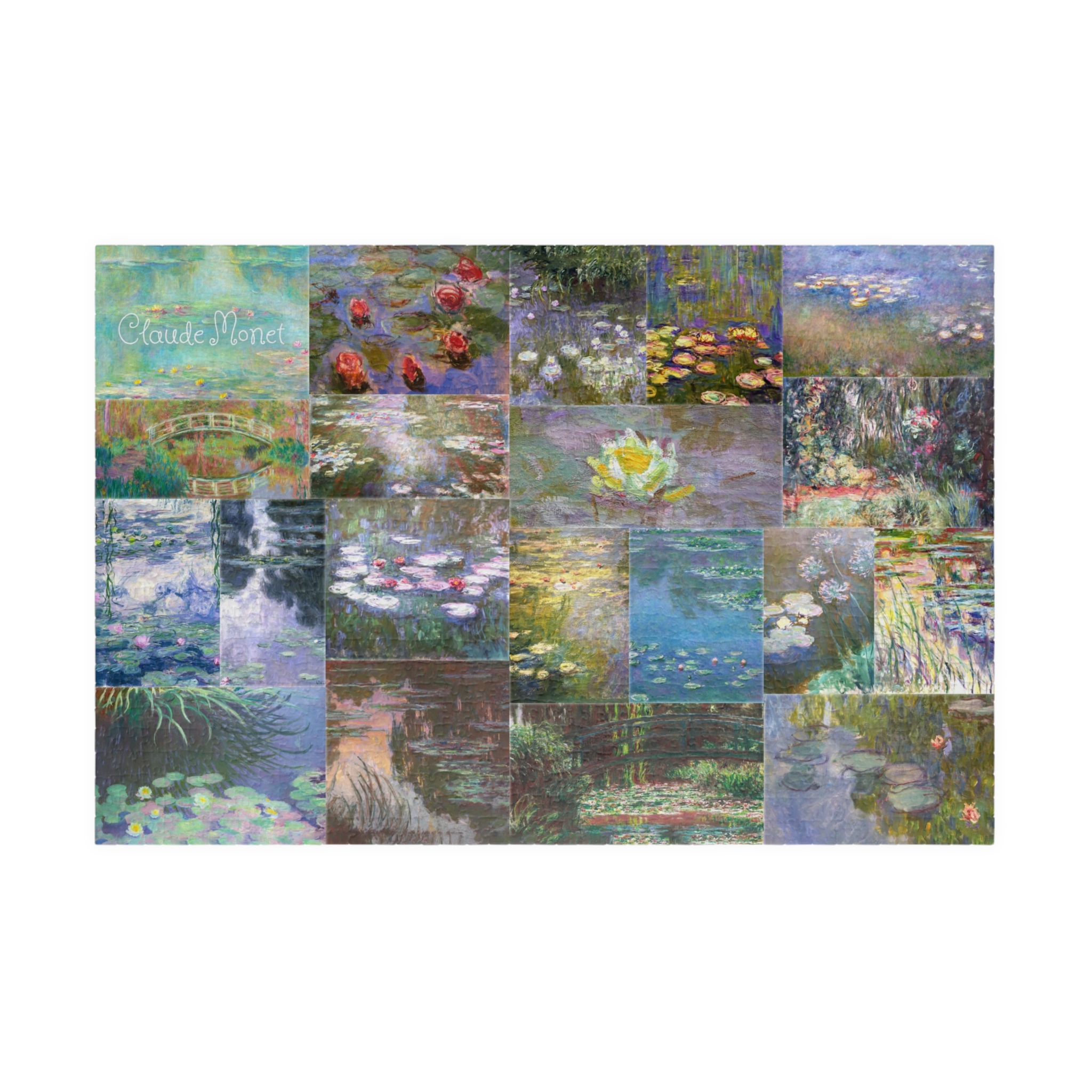 Monet Water Lilies collage Puzzle | Artistic Jigsaw Puzzle 1000 pieces product thumbnail image