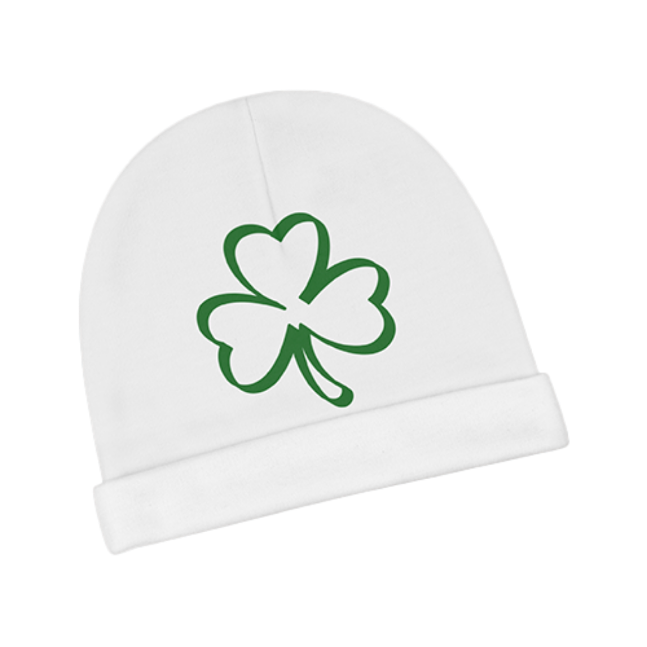 Baby Beanie - Green Shamrock Newborn Hat | St. Patrick’s Day Infant Cap product thumbnail image Baby Beanie - Green Shamrock Newborn Hat | St. Patrick’s Day Infant Cap product thumbnail image