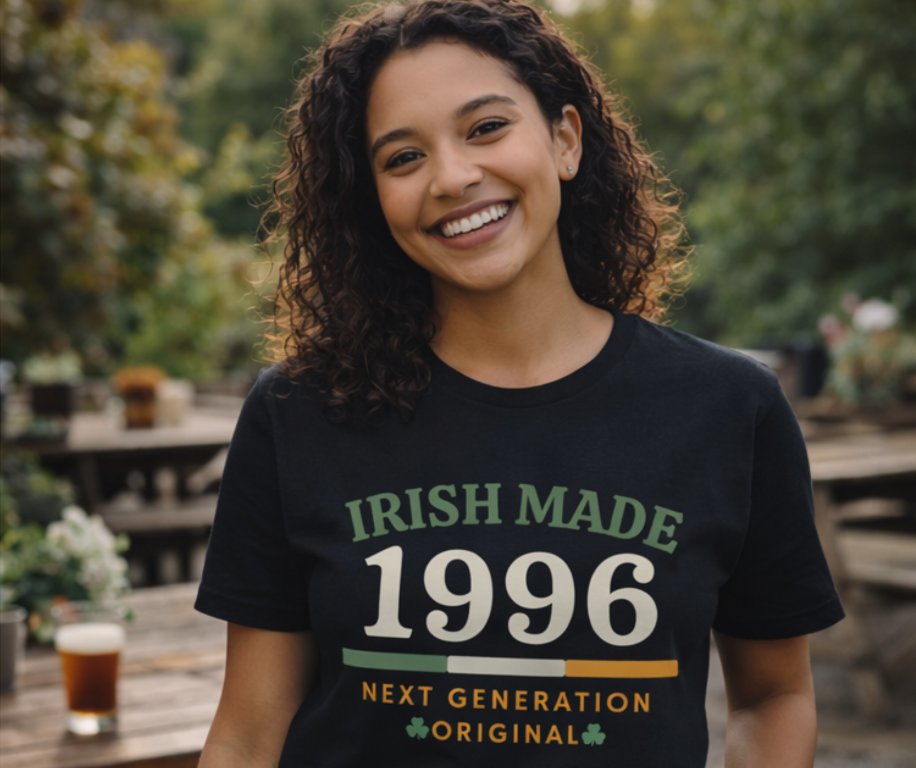Irish Made 1996 Vintage Shamrock T-Shirt — Retro Heritage Birth Year Pride product thumbnail image Irish Made 1996 Vintage Shamrock T-Shirt — Retro Heritage Birth Year Pride product thumbnail image