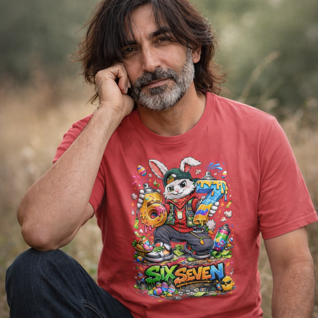 Six Seven Panda Graphic T-Shirt — Colorful Gamer Streetwear Tee product thumbnail image Six Seven Panda Graphic T-Shirt — Colorful Gamer Streetwear Tee product thumbnail image