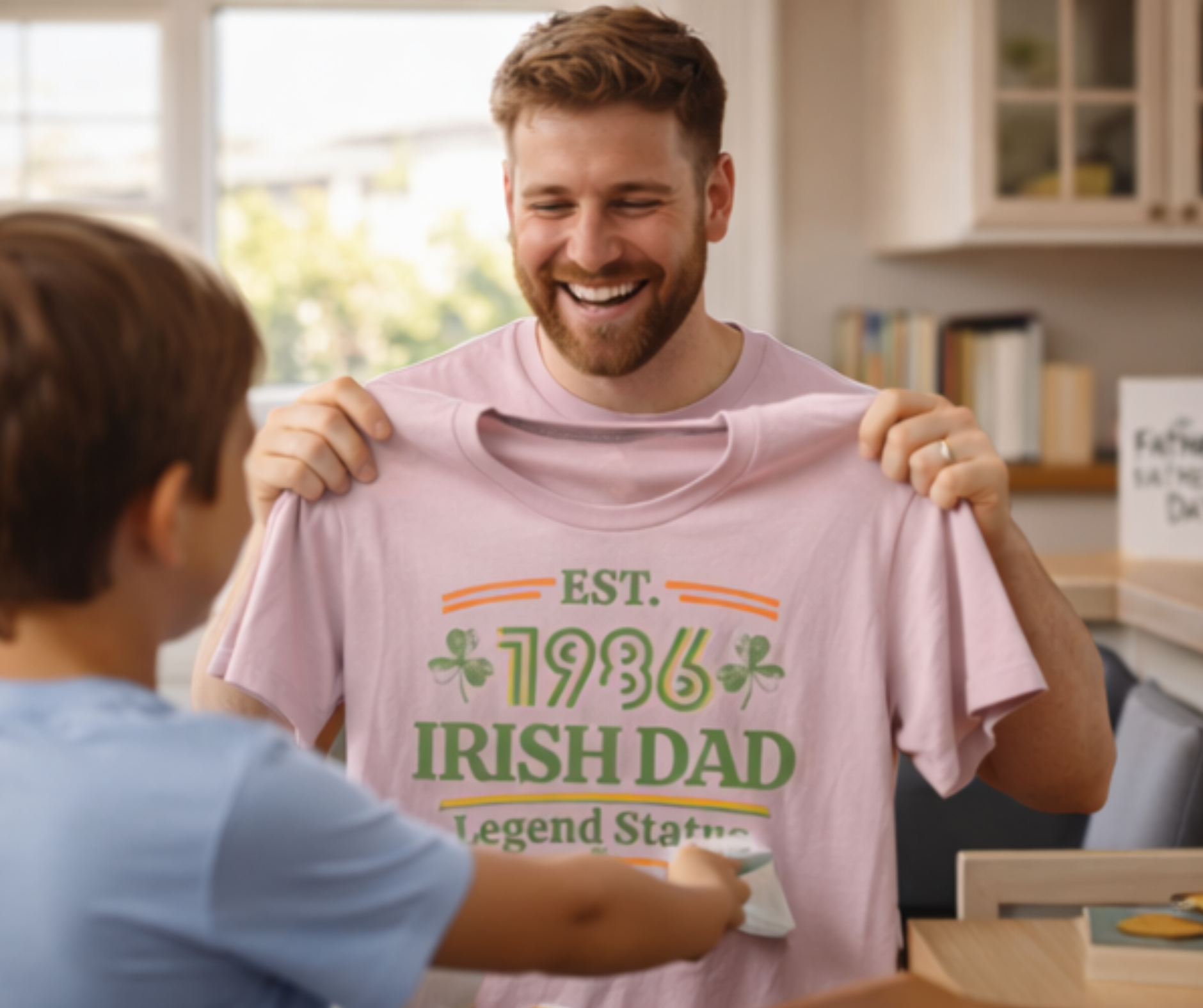 Irish Dad 1986 Tee — Legend Status | Birthday or Father's Day