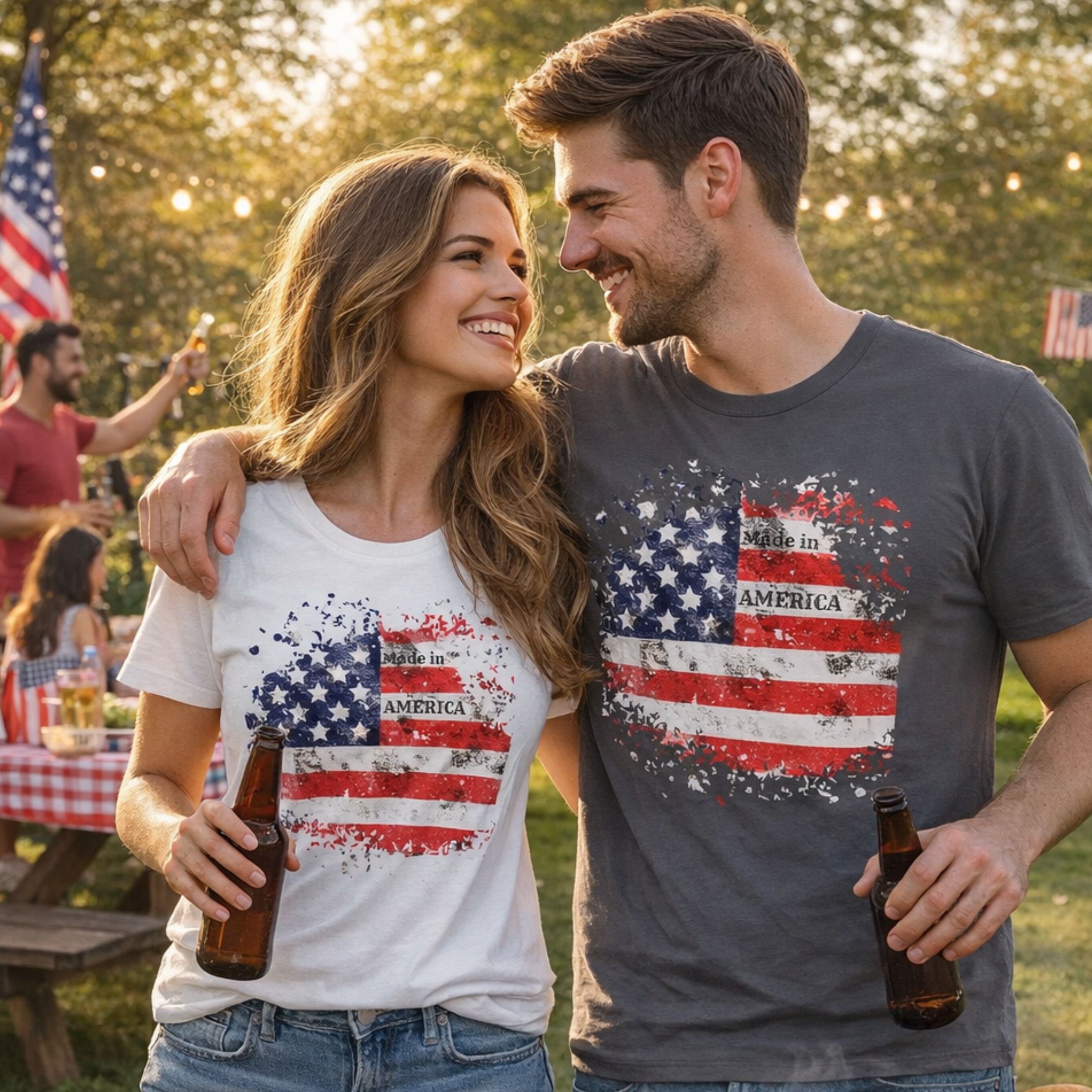 Made in America Flag T-Shirt — Distressed Patriotic USA Design product thumbnail image