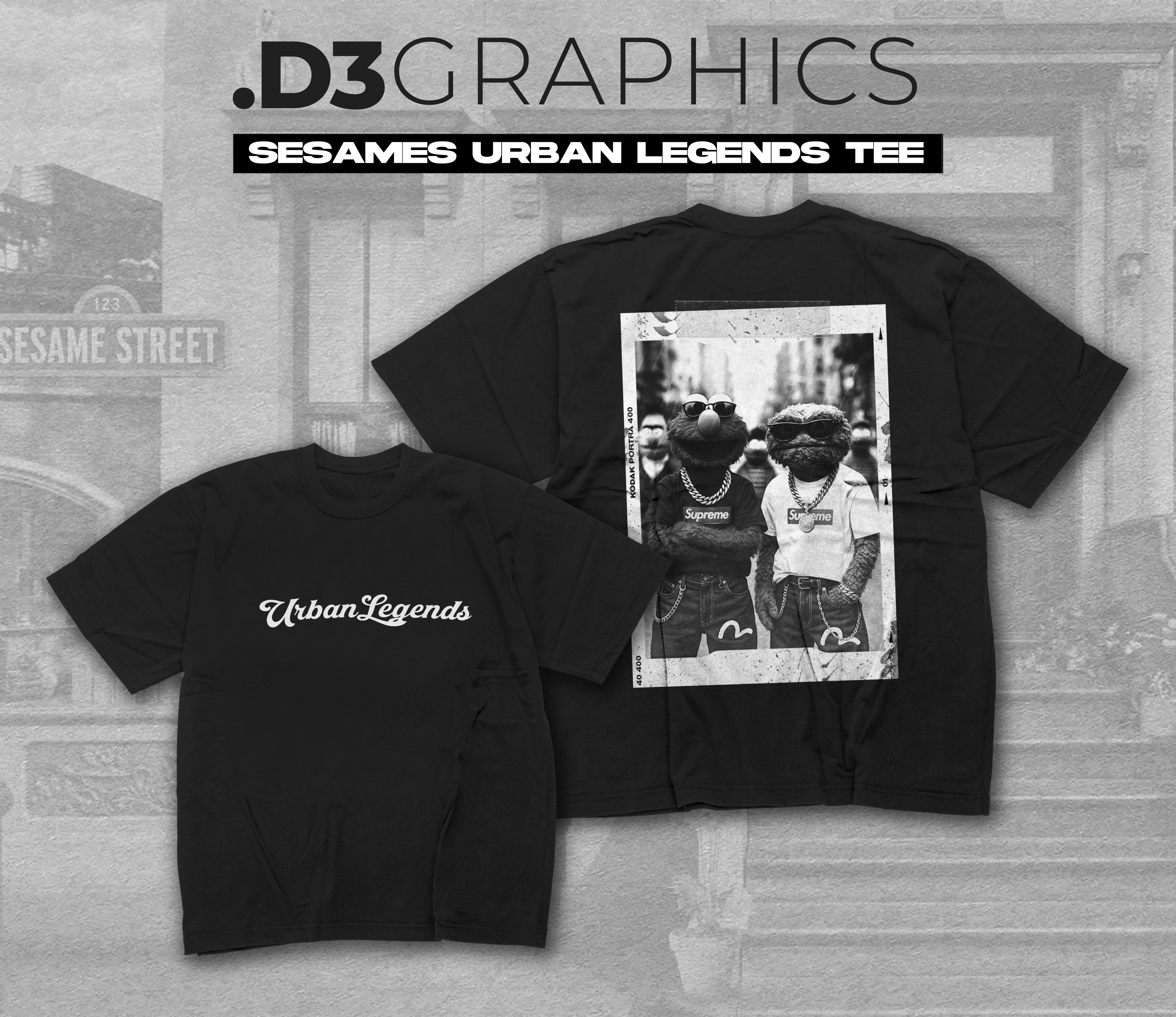 Urban Legends Tee — Vintage Black Graphic Photo Back Tee product thumbnail image Urban Legends Tee — Vintage Black Graphic Photo Back Tee product thumbnail image
