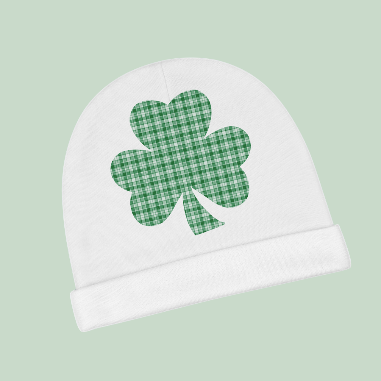 Plaid Shamrock Baby Beanie – St. Patrick’s Day Infant Hat product thumbnail image Plaid Shamrock Baby Beanie – St. Patrick’s Day Infant Hat product thumbnail image