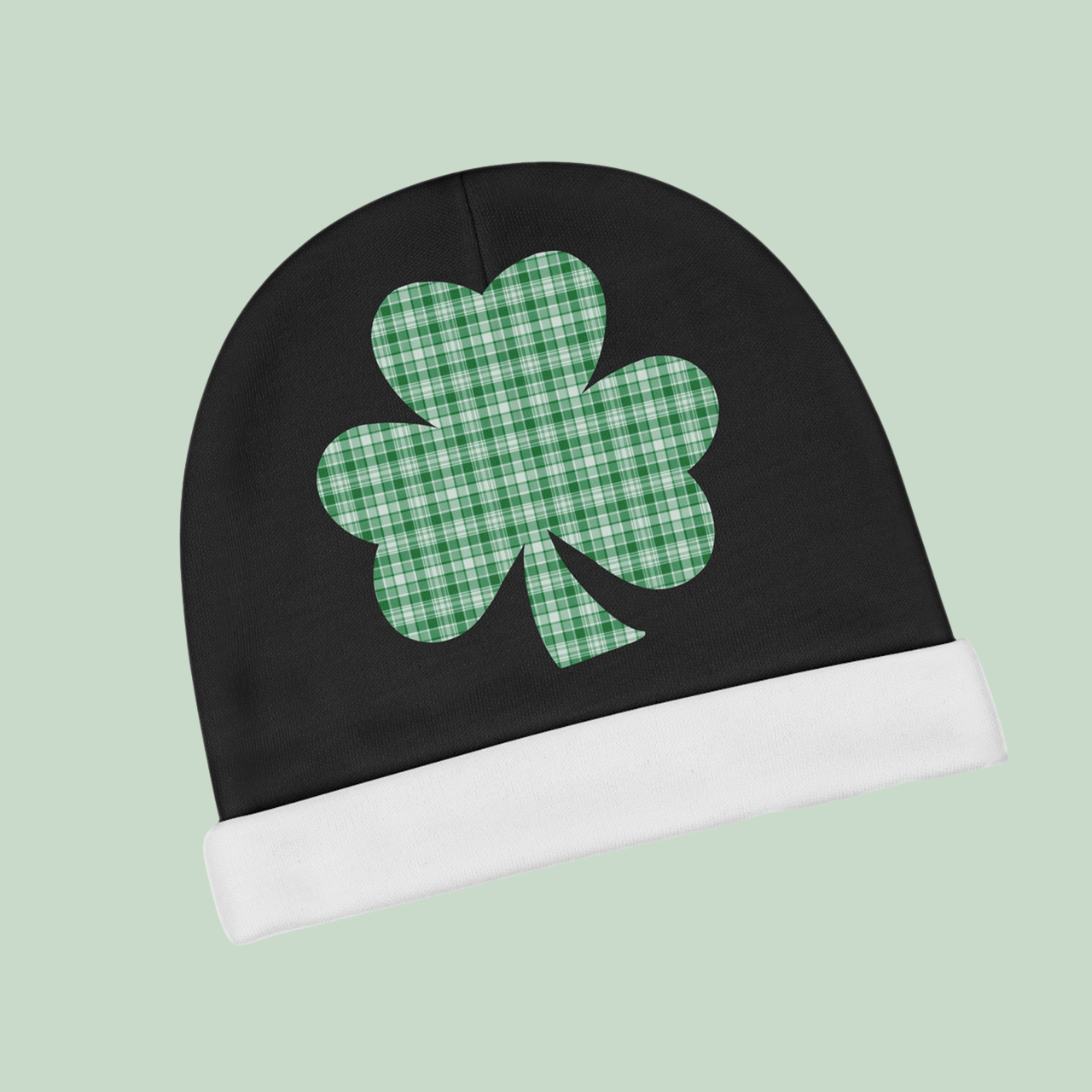 Plaid Shamrock Baby Beanie – St. Patrick’s Day Infant Hat product thumbnail image Plaid Shamrock Baby Beanie – St. Patrick’s Day Infant Hat product thumbnail image