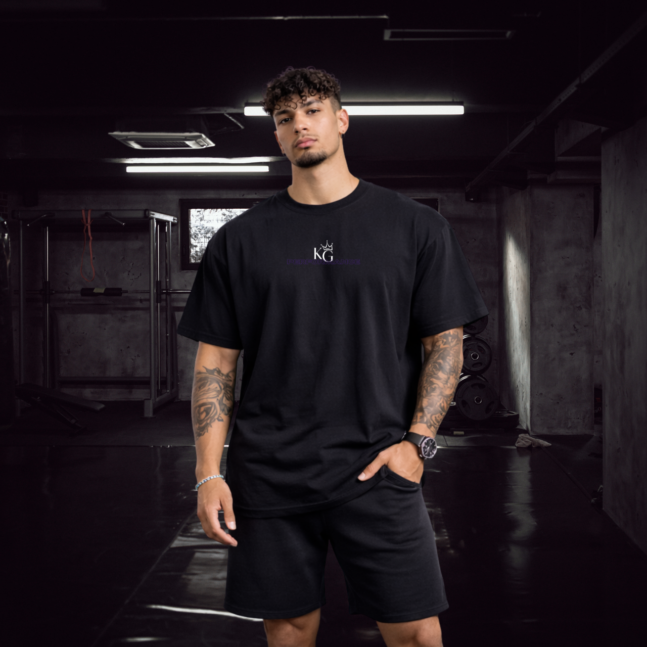 Oversized Boxy Tee - Damn, He Worked Hard (Purple Crown) product thumbnail image