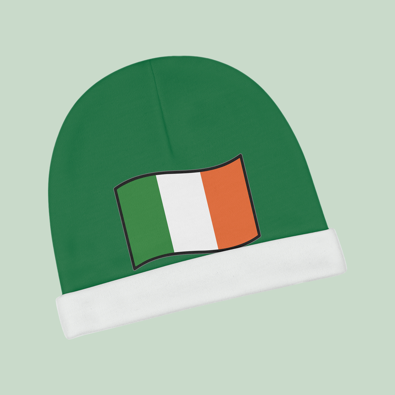 Irish Flag Baby Beanie - St. Patrick's Day Infant Hat product thumbnail image Irish Flag Baby Beanie - St. Patrick's Day Infant Hat product thumbnail image
