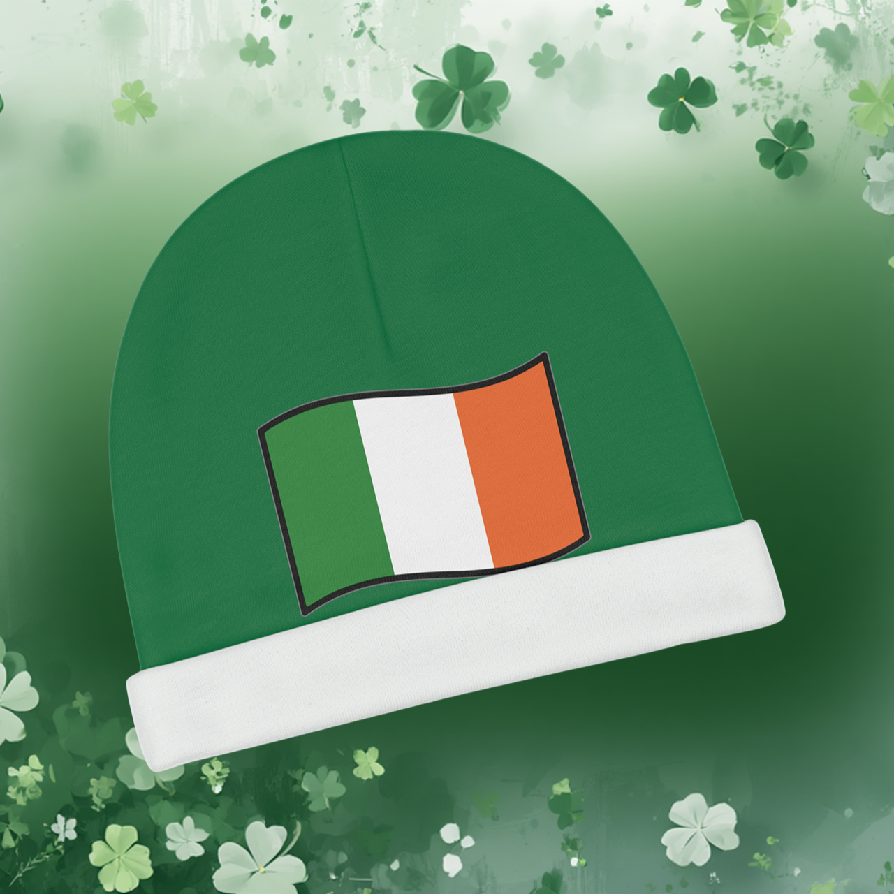 Irish Flag Baby Beanie - St. Patrick's Day Infant Hat product thumbnail image