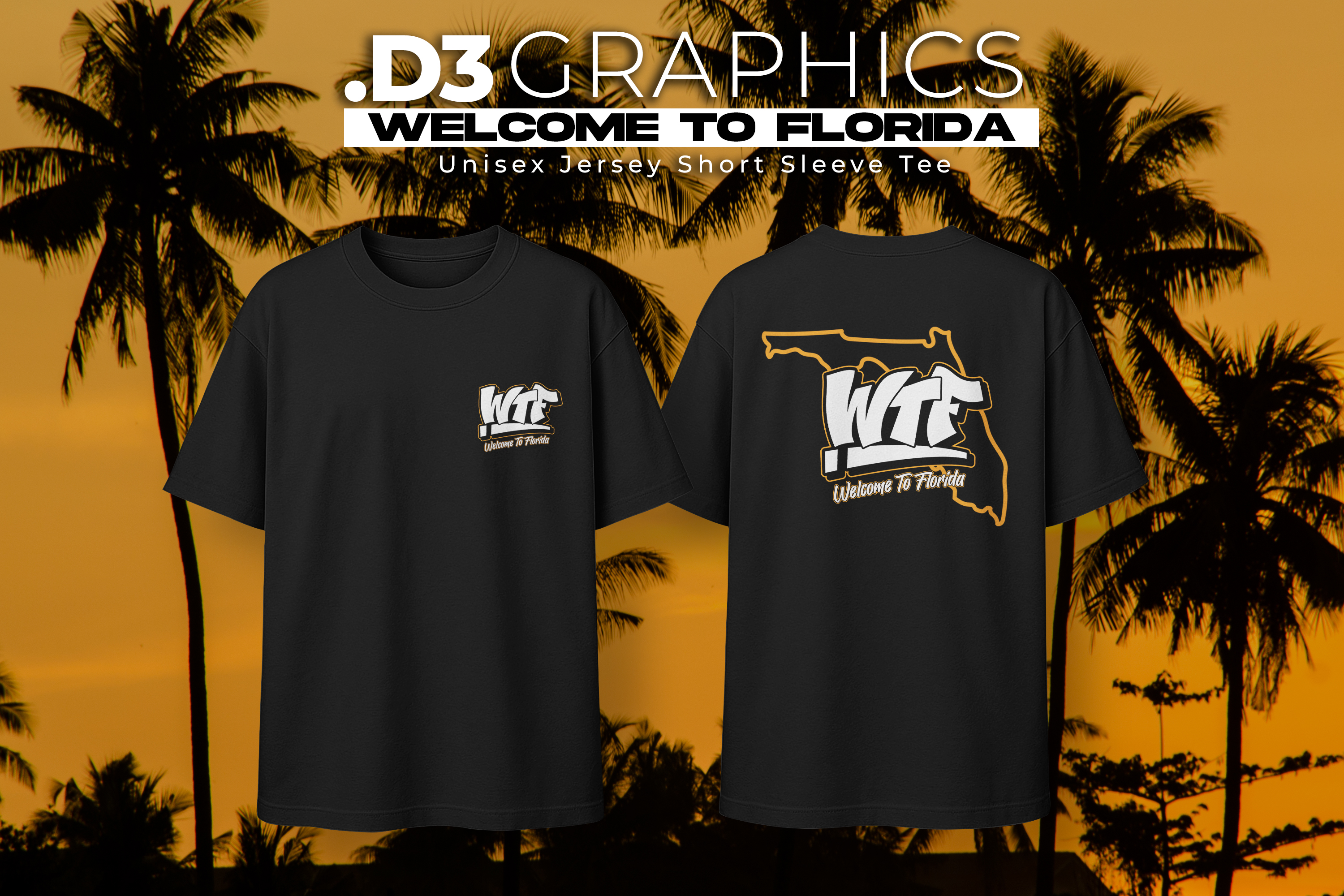 Welcome To Florida WTF Graphic Tee | Florida Outline Shirt