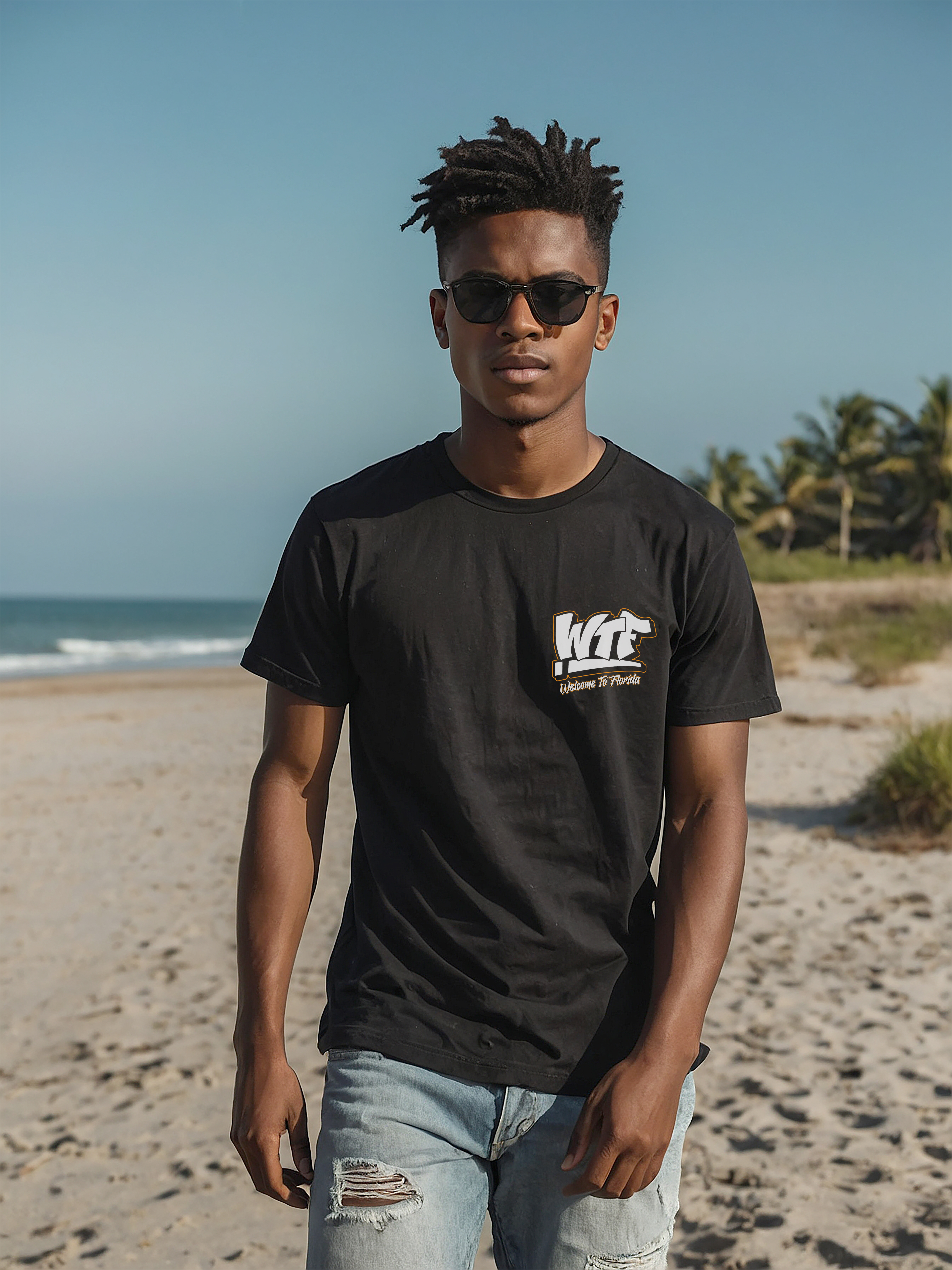 Welcome To Florida WTF Graphic Tee | Florida Outline Shirt product thumbnail image