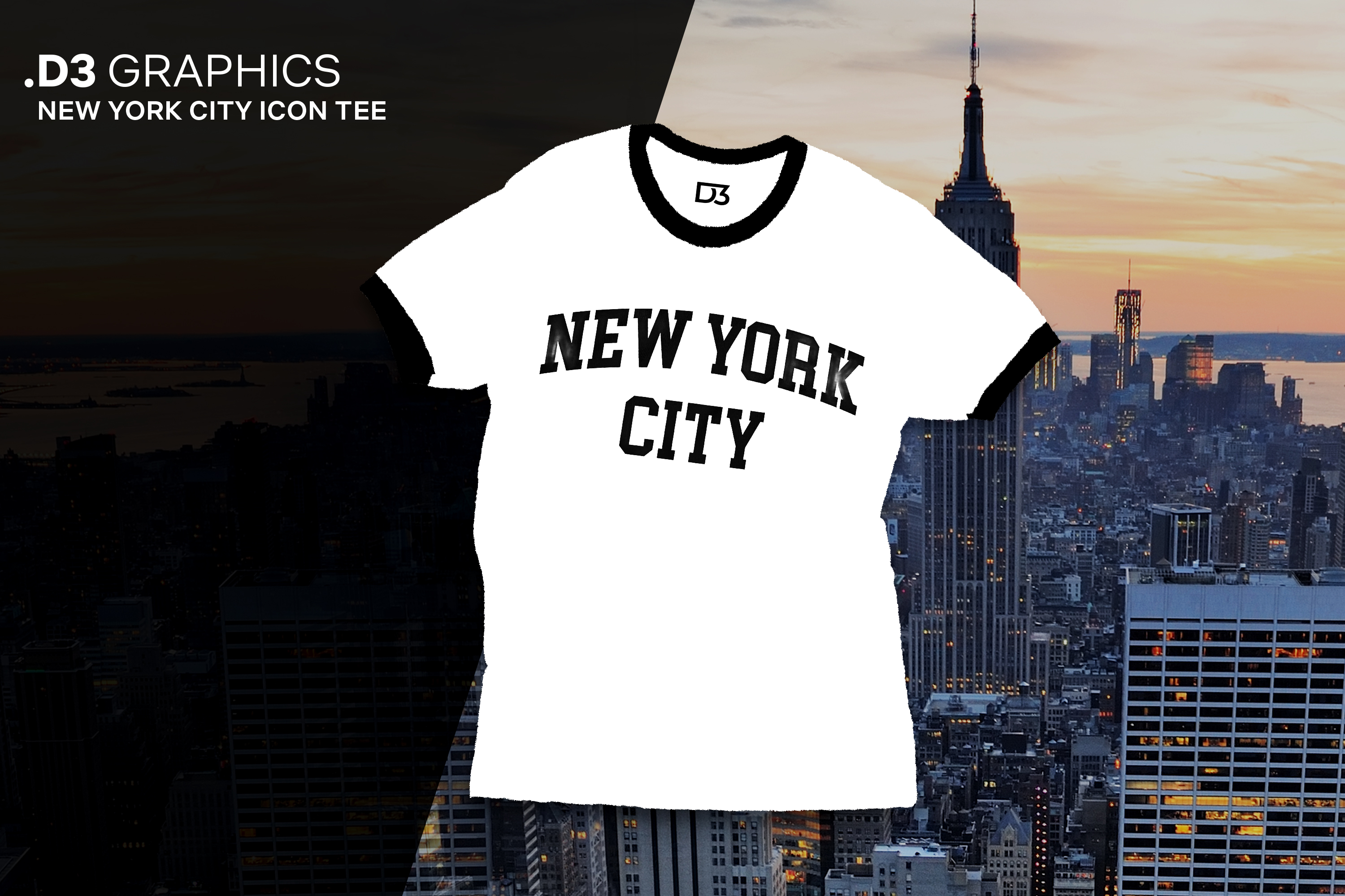 New York City ringer T-Shirt | Vintage varsity college style product thumbnail image