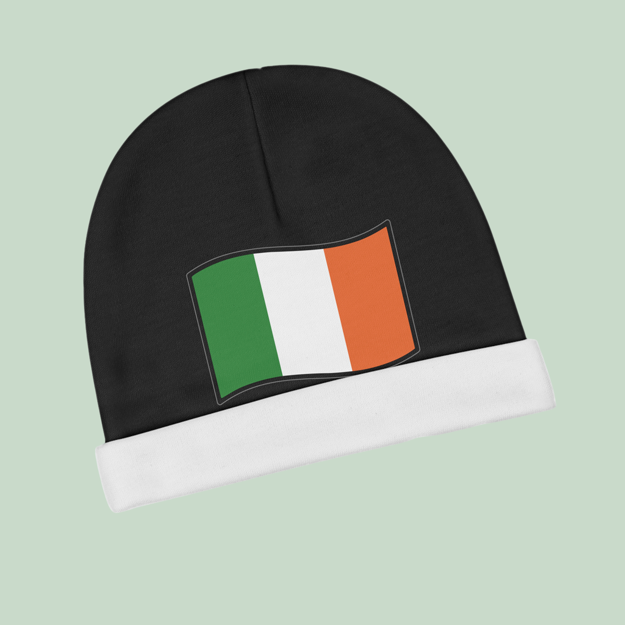 Irish Flag Baby Beanie - St. Patrick's Day Infant Hat product thumbnail image Irish Flag Baby Beanie - St. Patrick's Day Infant Hat product thumbnail image