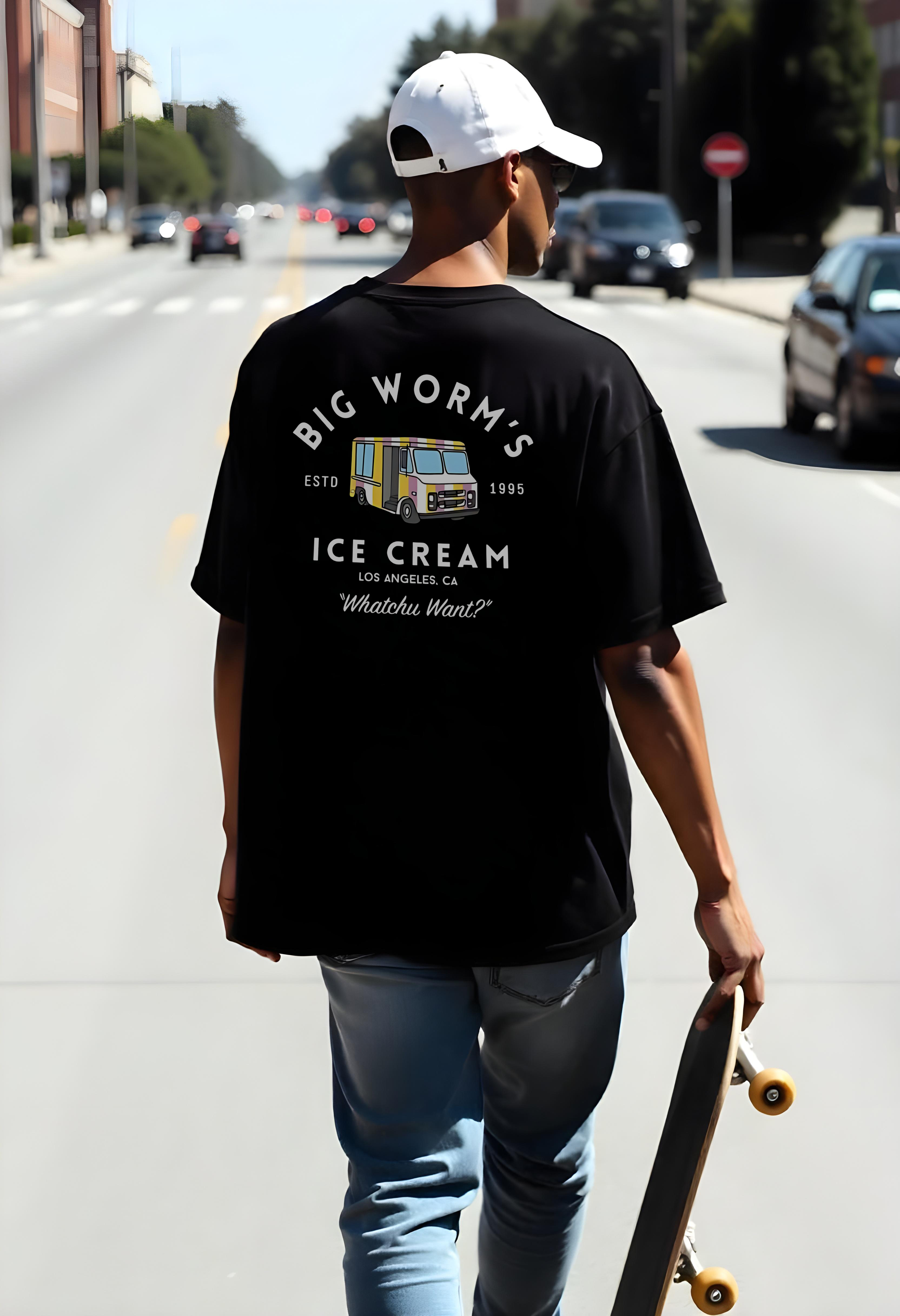 Big Worm's Ice Cream Truck T-Shirt | Ice Cream Truck Graphic Tee product thumbnail image
