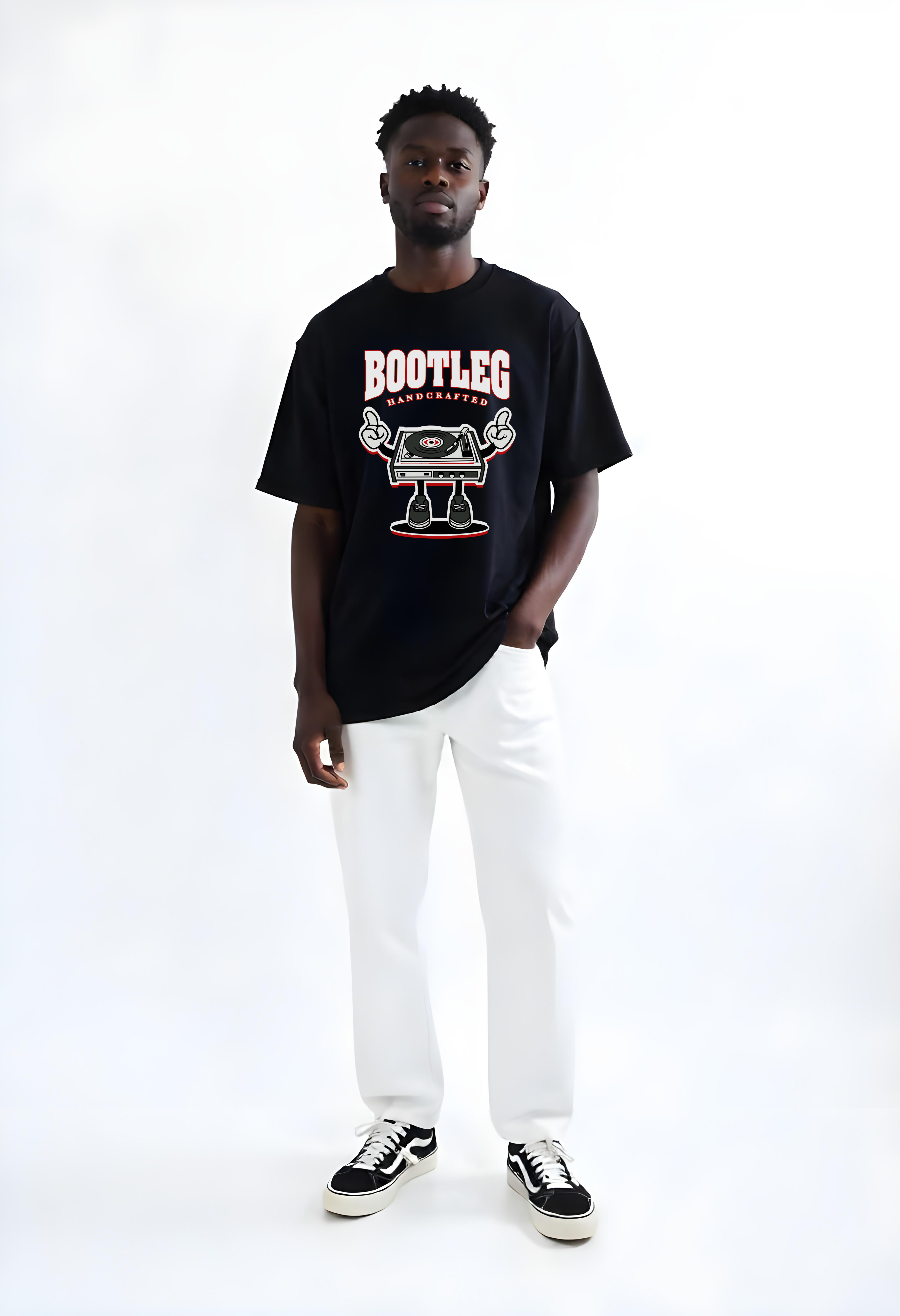 Bootleg Handcrafted Turntable T-Shirt | Retro DJ Record Player Design product thumbnail image Bootleg Handcrafted Turntable T-Shirt | Retro DJ Record Player Design product thumbnail image