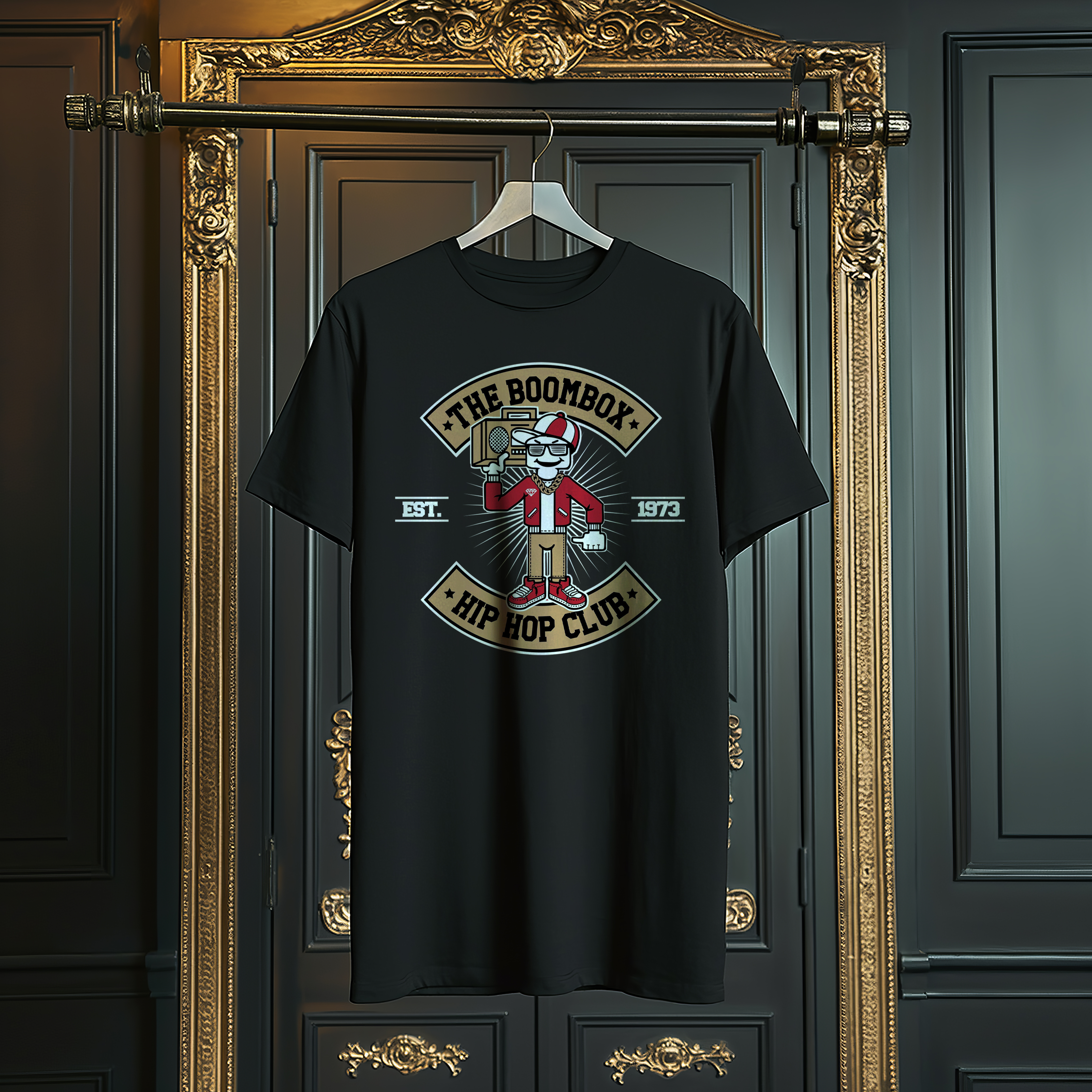 Boombox Hip Hop Club Graphic T-Shirt product thumbnail image Boombox Hip Hop Club Graphic T-Shirt product thumbnail image