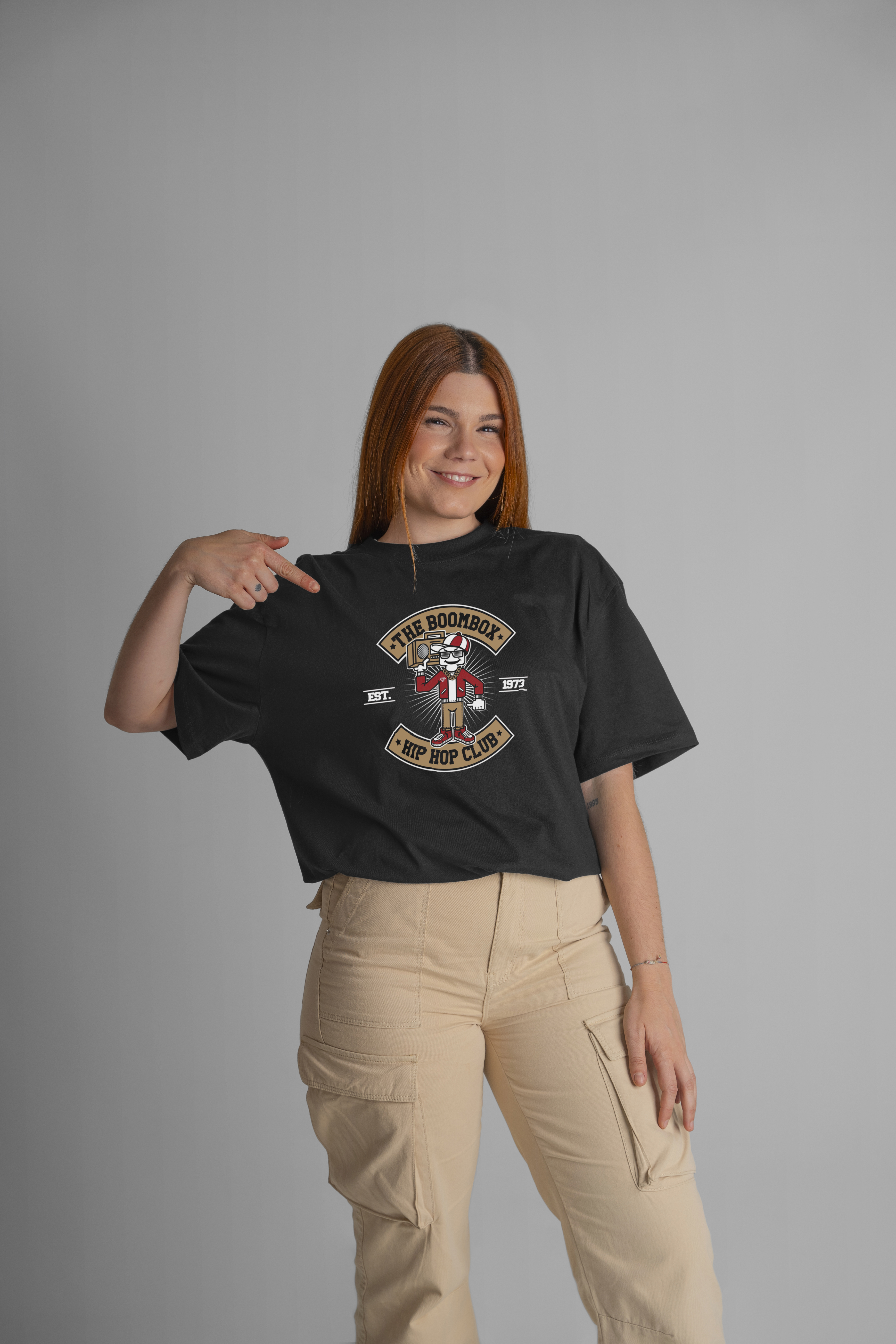 Boombox Hip Hop Club Graphic T-Shirt product thumbnail image