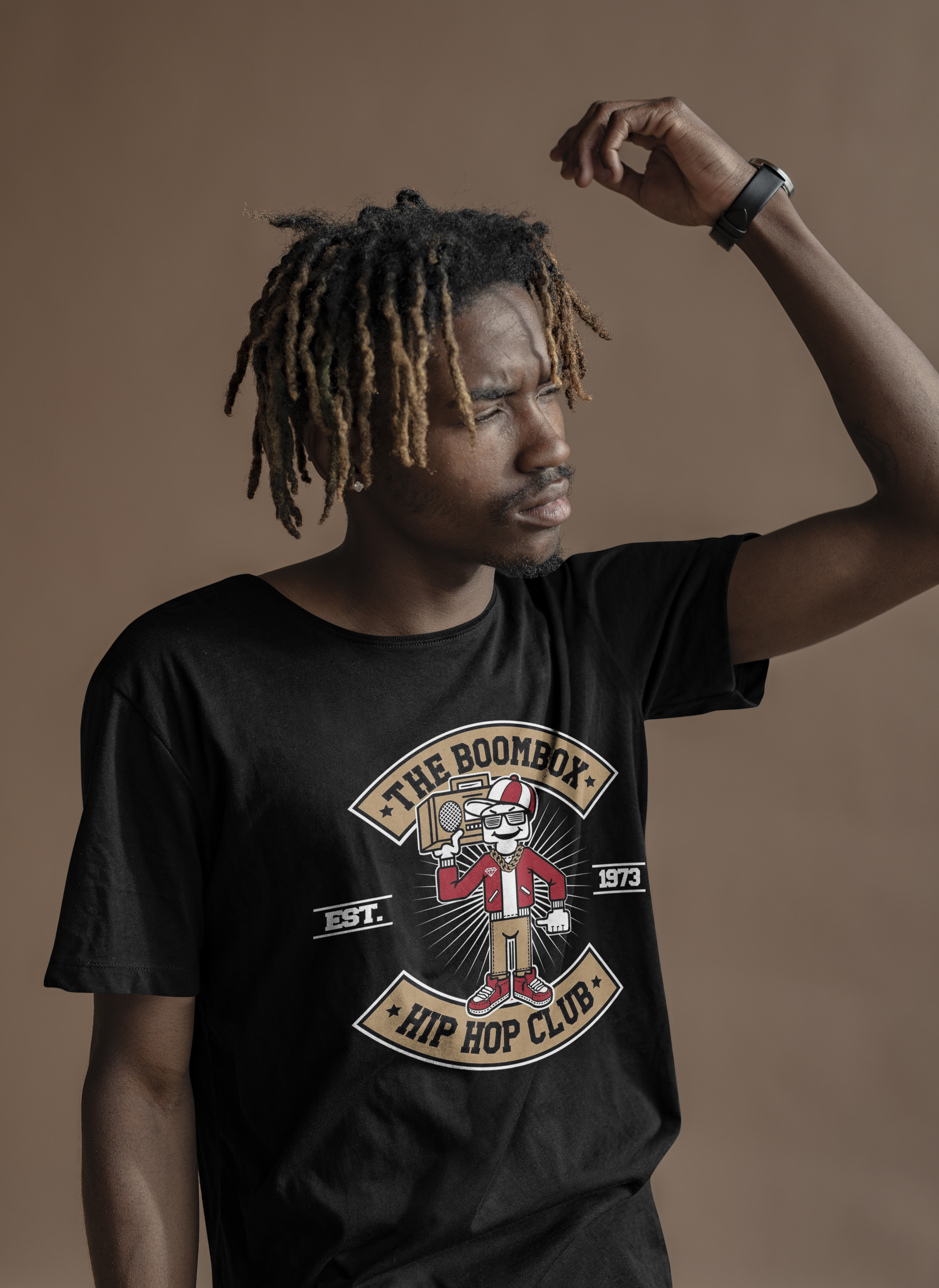 Boombox Hip Hop Club Graphic T-Shirt product thumbnail image