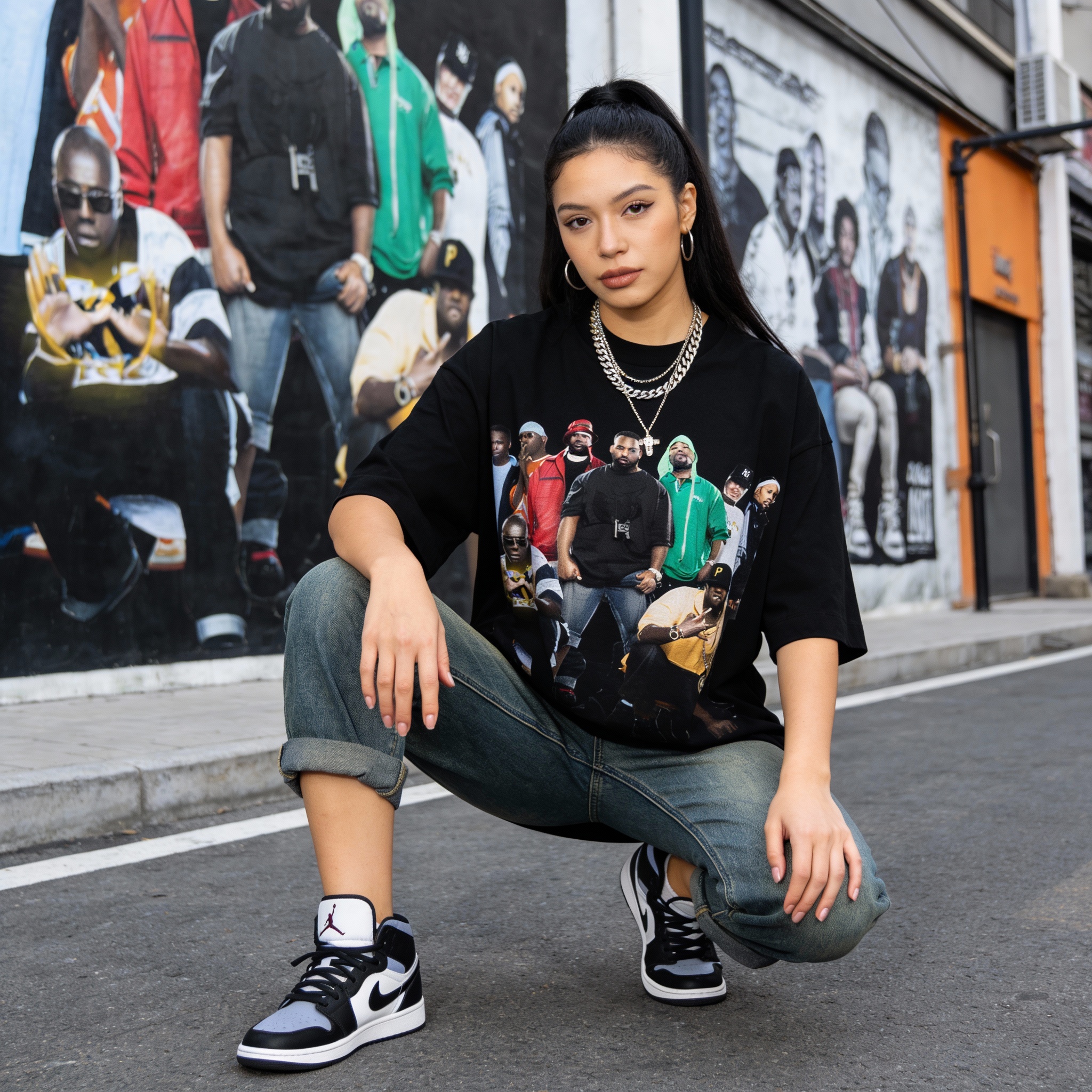 Wu Artist Graphic Tee | Black Boxy T-Shirt product thumbnail image Wu Artist Graphic Tee | Black Boxy T-Shirt product thumbnail image