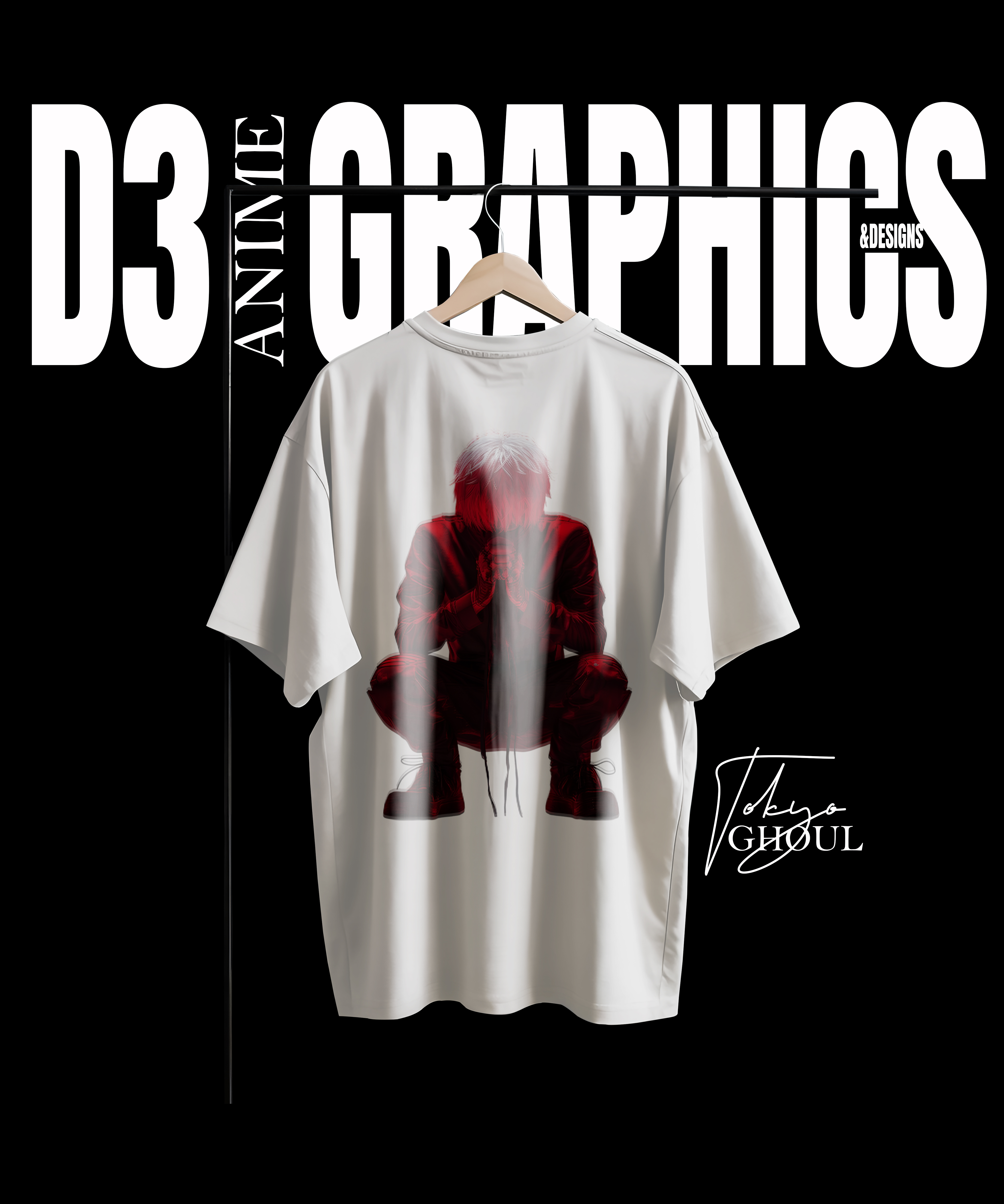 Tokyo Ghoul Anime Graphic T-Shirt - Unisex Garment-Dyed Tee for Anime Fans, Japanese Culture Enthusiasts, Cosplayers, Otakus - Holiday Gift product thumbnail image