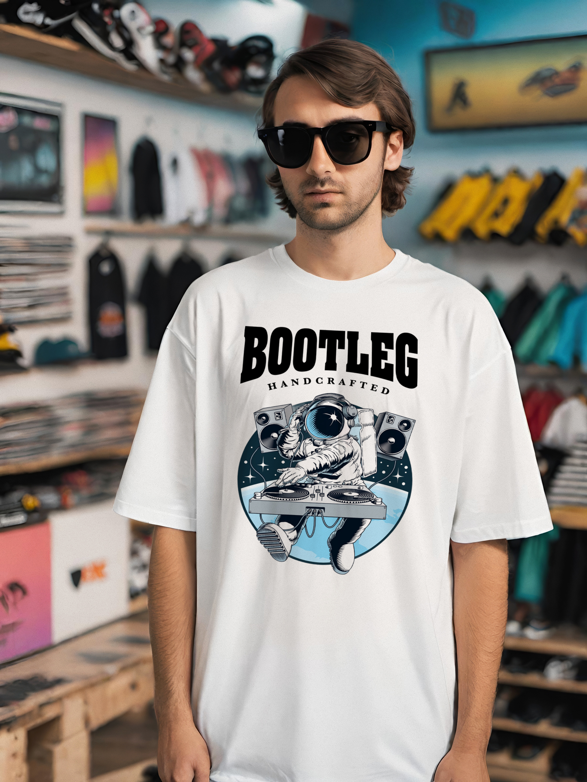 Astro DJ Unisex Oversized Boxy Tee, Graphic Tee for Music Lovers, Space Theme Shirt, Perfect Gift for Christmas, Casual Wear product thumbnail image Astro DJ Unisex Oversized Boxy Tee, Graphic Tee for Music Lovers, Space Theme Shirt, Perfect Gift for Christmas, Casual Wear product thumbnail image