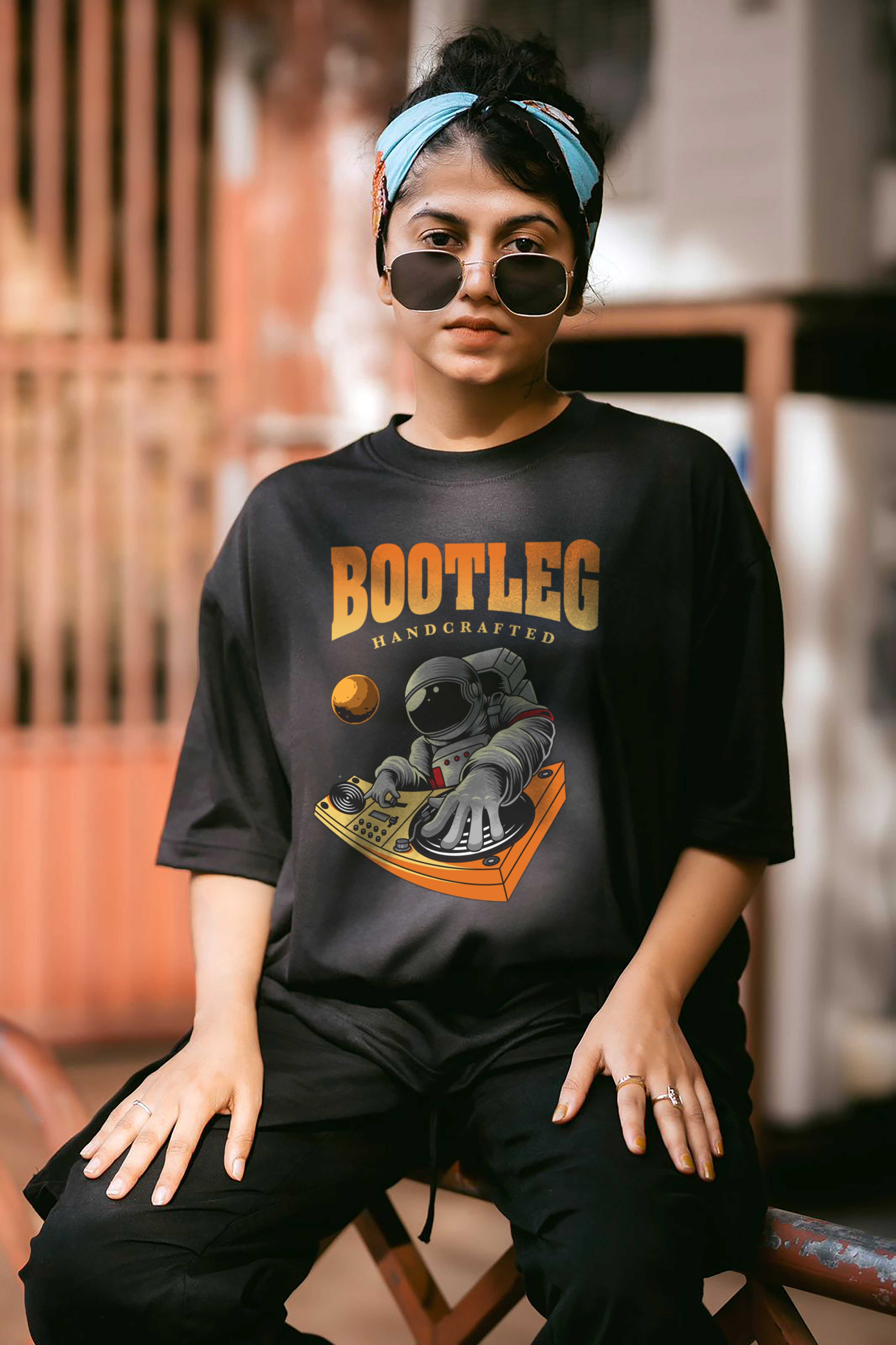 Astro DJ T-Shirt, Graphic Tee, Music Lover Gift, Space Themed Shirt, Unisex Retro Top product thumbnail image