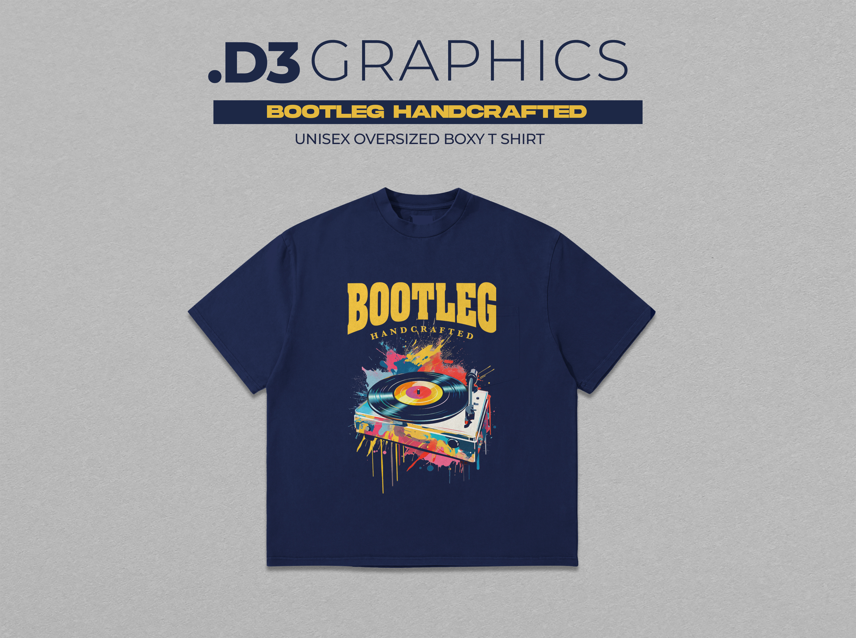 Bootleg Handcrafted Tee - Unisex Oversized Shirt, Vintage Graphic T-Shirt, Music Lover Gift, Festival Apparel, Gifts for DJs product thumbnail image Bootleg Handcrafted Tee - Unisex Oversized Shirt, Vintage Graphic T-Shirt, Music Lover Gift, Festival Apparel, Gifts for DJs product thumbnail image