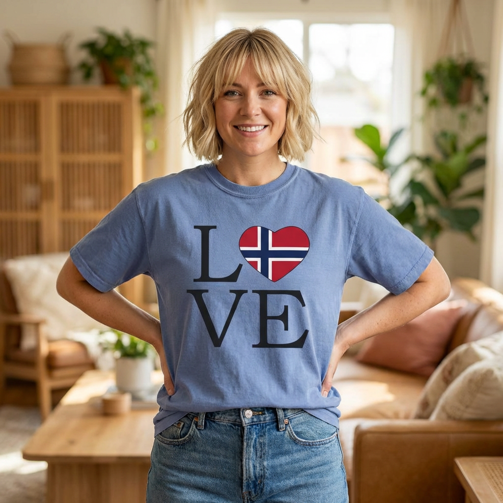 Norway LOVE Tee — Norge Scandinavian Comfort Colors T-Shirt product thumbnail image Norway LOVE Tee — Norge Scandinavian Comfort Colors T-Shirt product thumbnail image