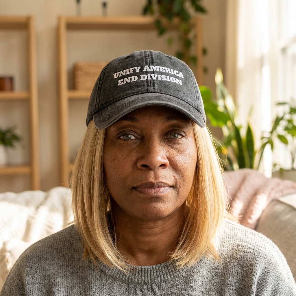 UNIFY AMERICA… END DIVISION Unisex Vintage Dad Cap | Distressed Embroidered Hat | Washed Cotton Twill Low-Profile Cap | Gray Black Navy Maroon | LifeCoachDesigns.shop Exclusive product thumbnail image