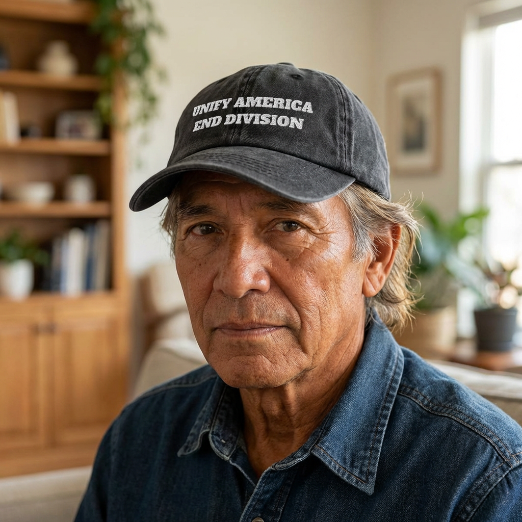 UNIFY AMERICA… END DIVISION Unisex Vintage Dad Cap | Distressed Embroidered Hat | Washed Cotton Twill Low-Profile Cap | Gray Black Navy Maroon | LifeCoachDesigns.shop Exclusive product thumbnail image
