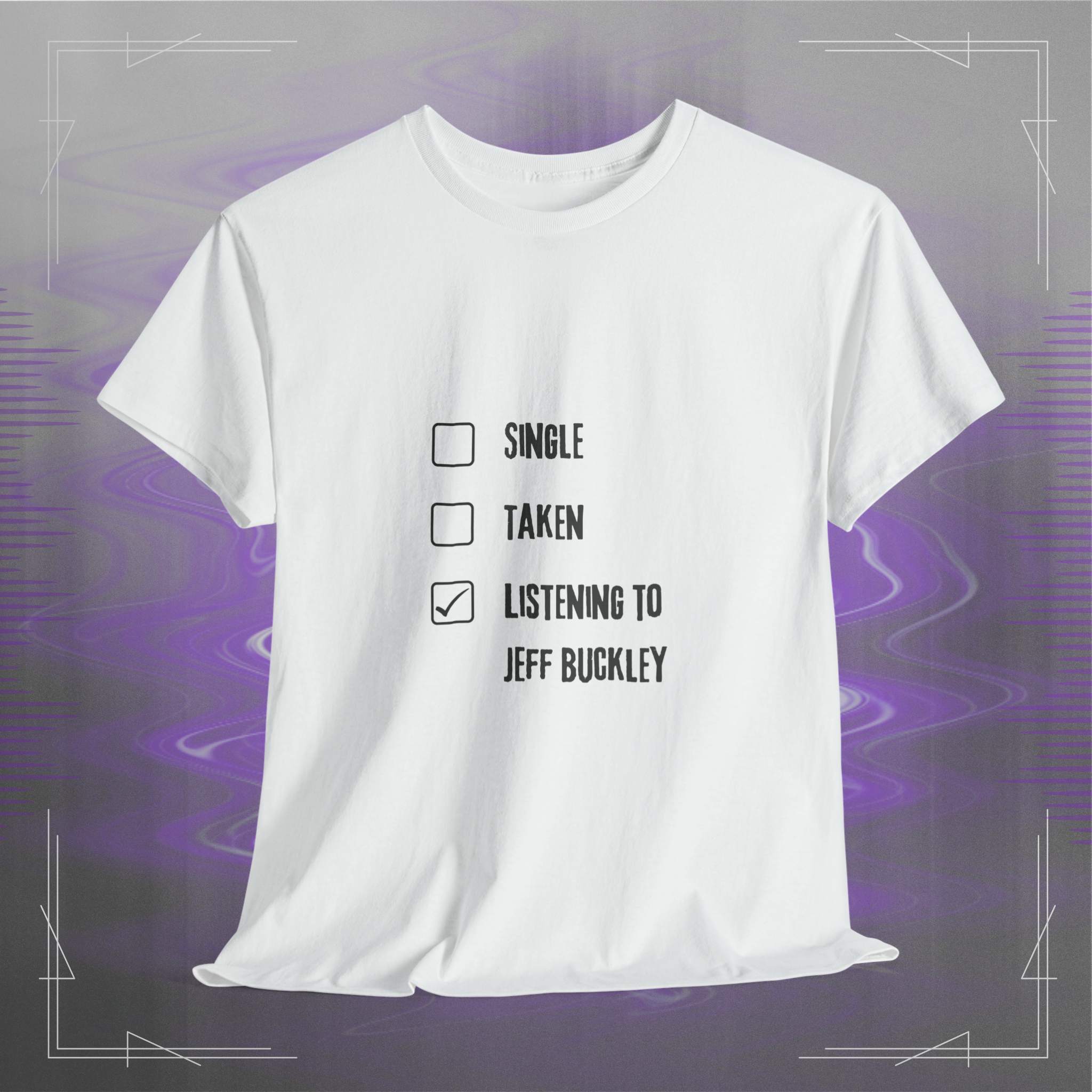 Jeff Buckley Single Taken Listening Unisex Music Lover White T-Shirt product thumbnail image