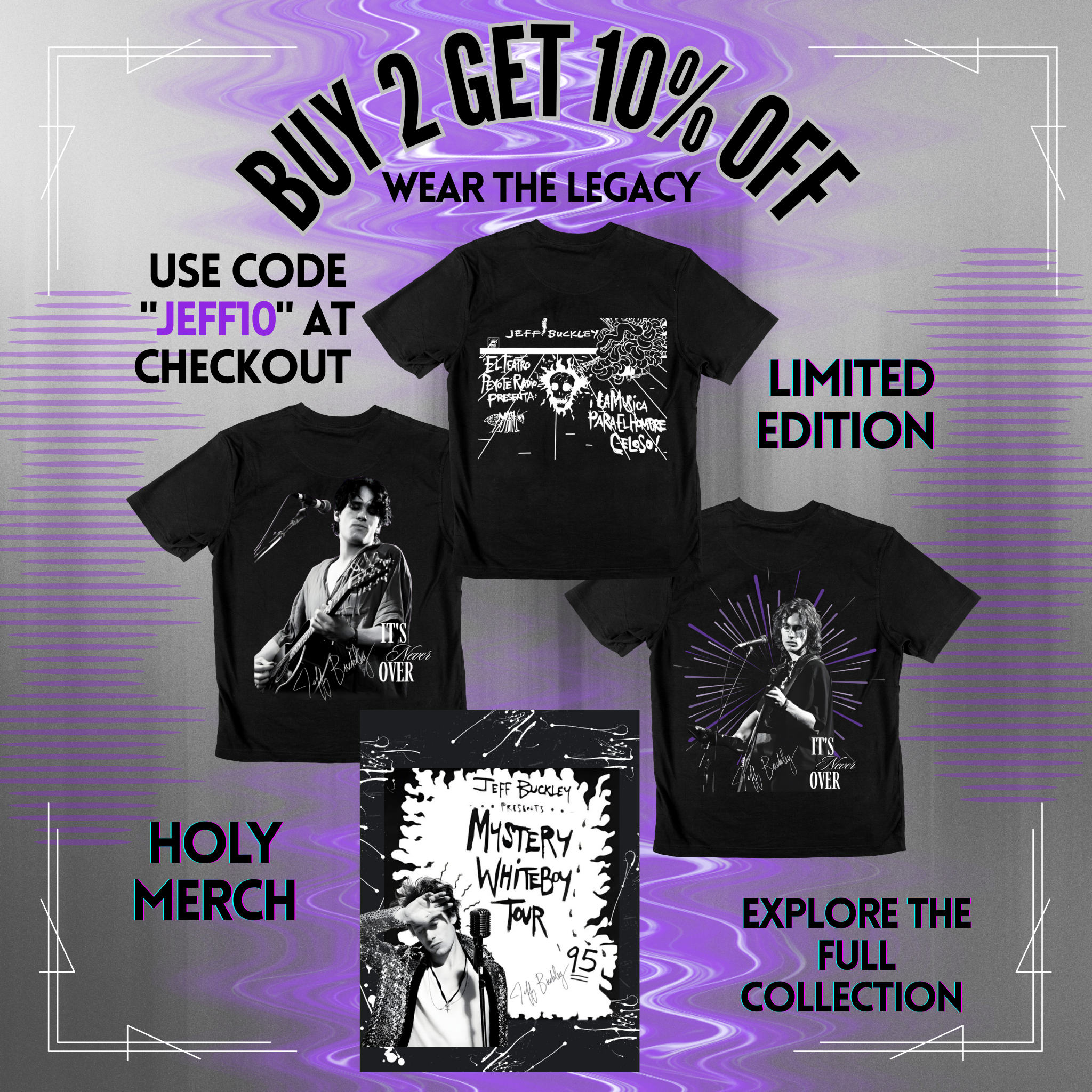 Jeff Buckley Band 90s Black Vintage Rock Unisex Cotton Tee product thumbnail image Jeff Buckley Band 90s Black Vintage Rock Unisex Cotton Tee product thumbnail image