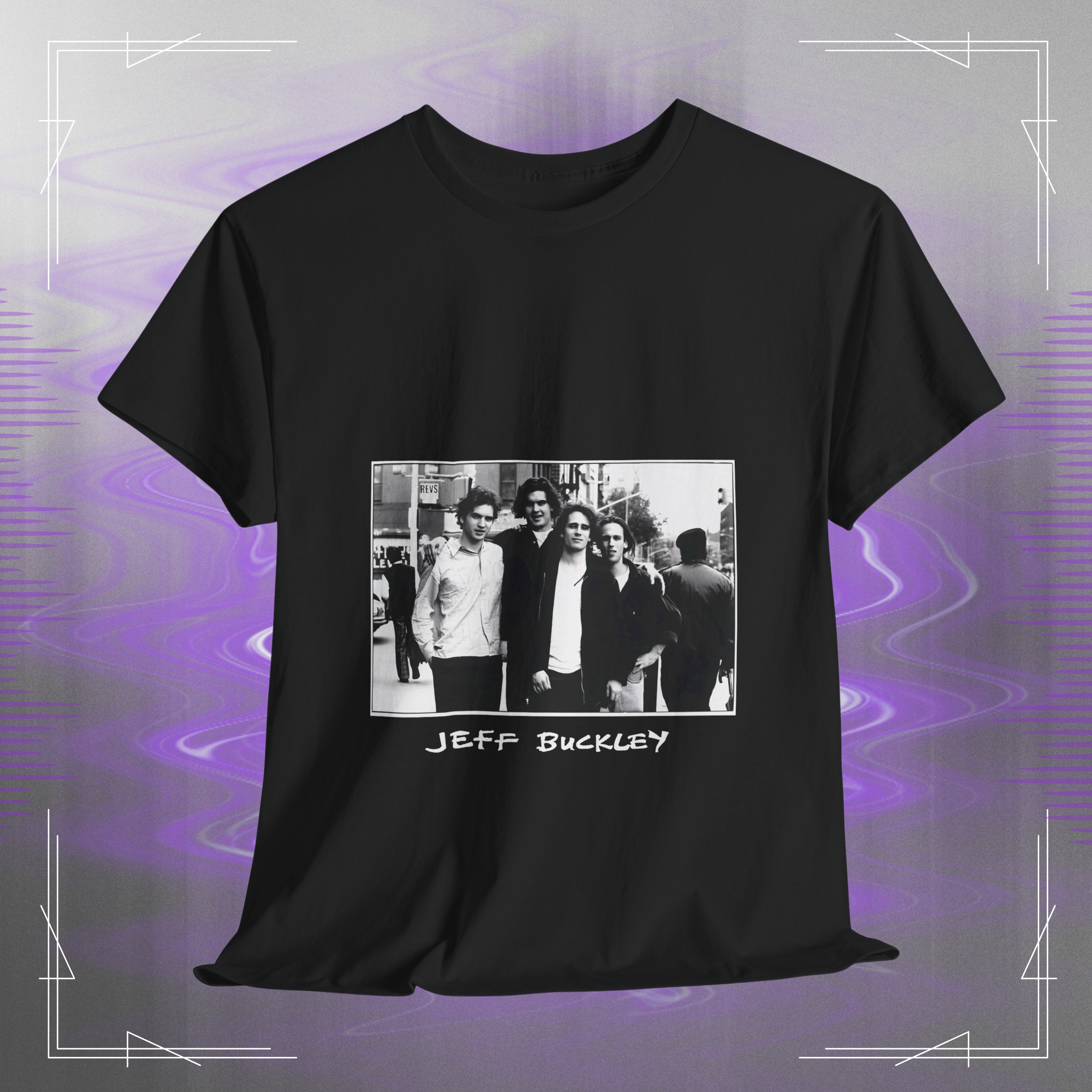 Jeff Buckley Band 90s Black Vintage Rock Unisex Cotton Tee product thumbnail image Jeff Buckley Band 90s Black Vintage Rock Unisex Cotton Tee product thumbnail image