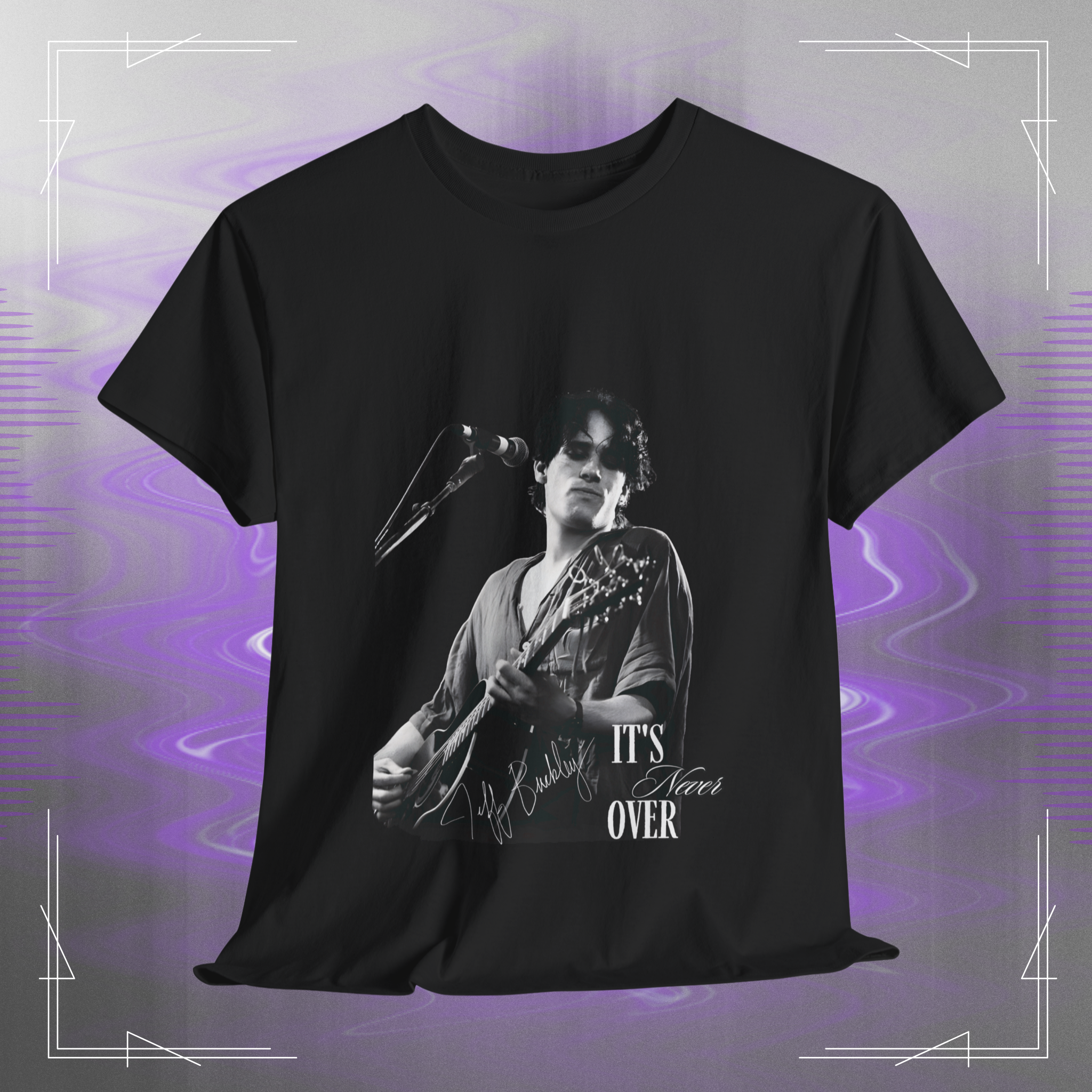 Jeff Buckley It's Never Over Vintage Music Unisex Cotton Tee product thumbnail image Jeff Buckley It's Never Over Vintage Music Unisex Cotton Tee product thumbnail image